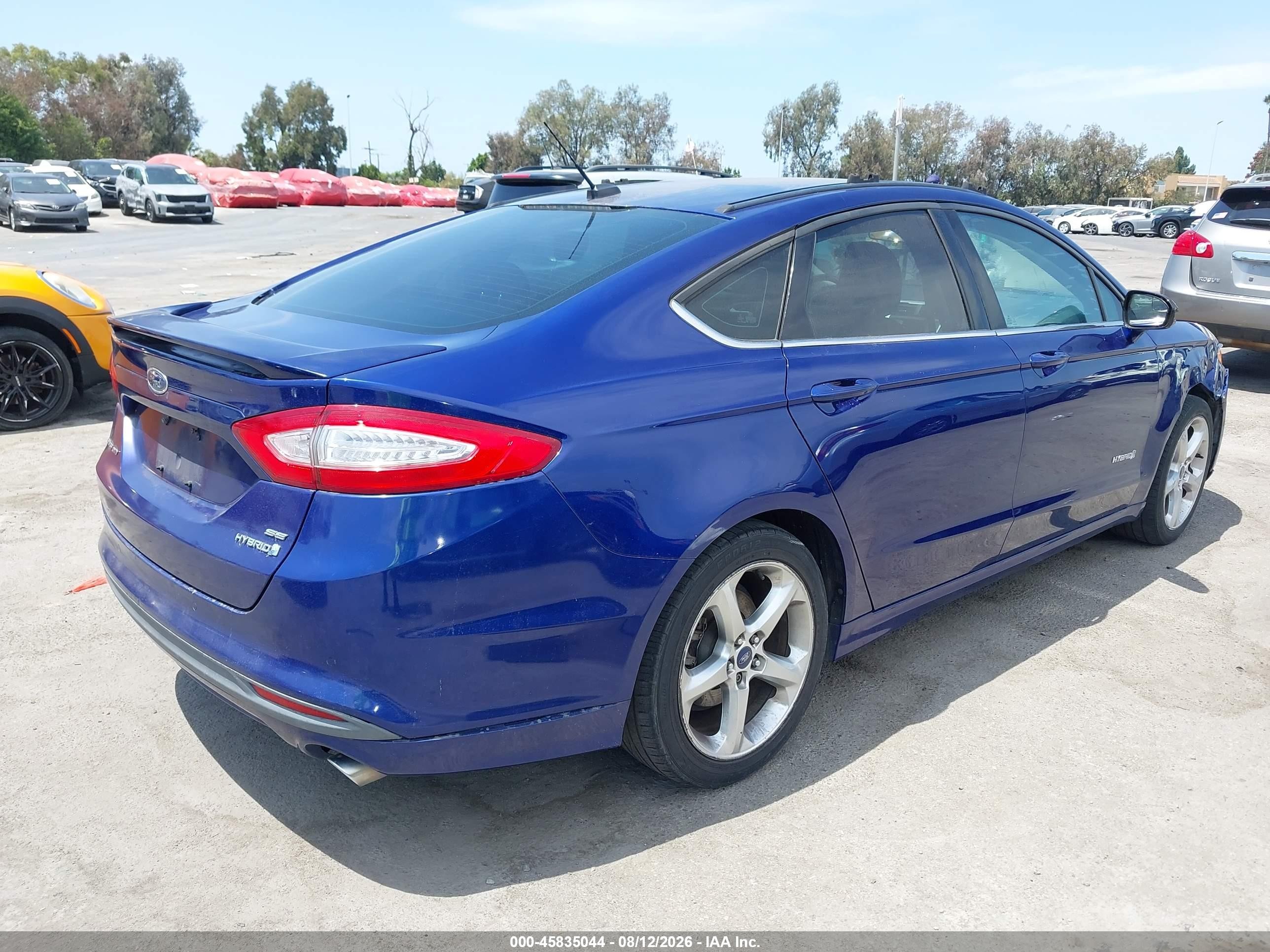2013 Ford Fusion Hybrid Se Синий vin: 3FA6P0LU6DR227404