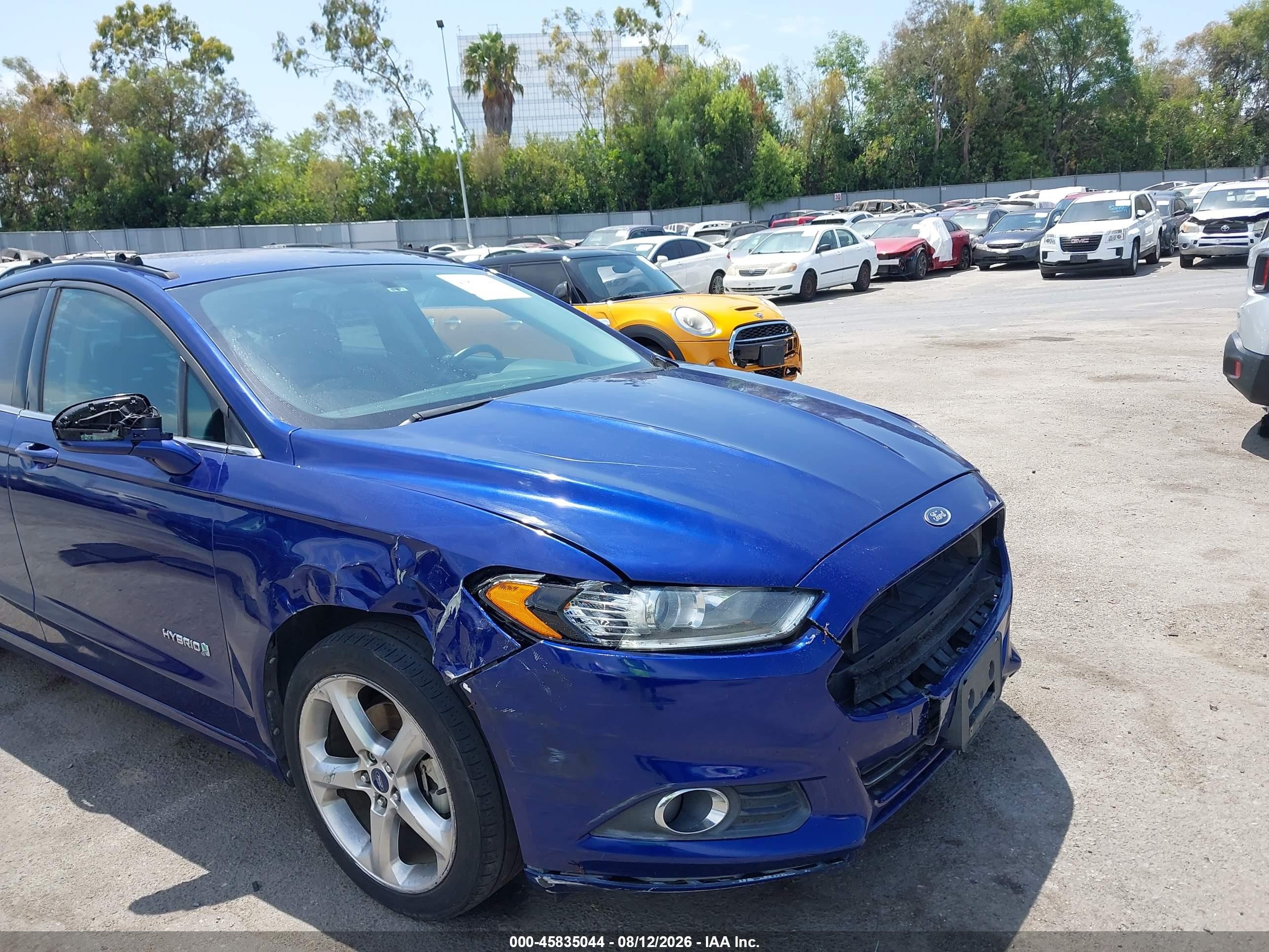 2013 Ford Fusion Hybrid Se Синий vin: 3FA6P0LU6DR227404