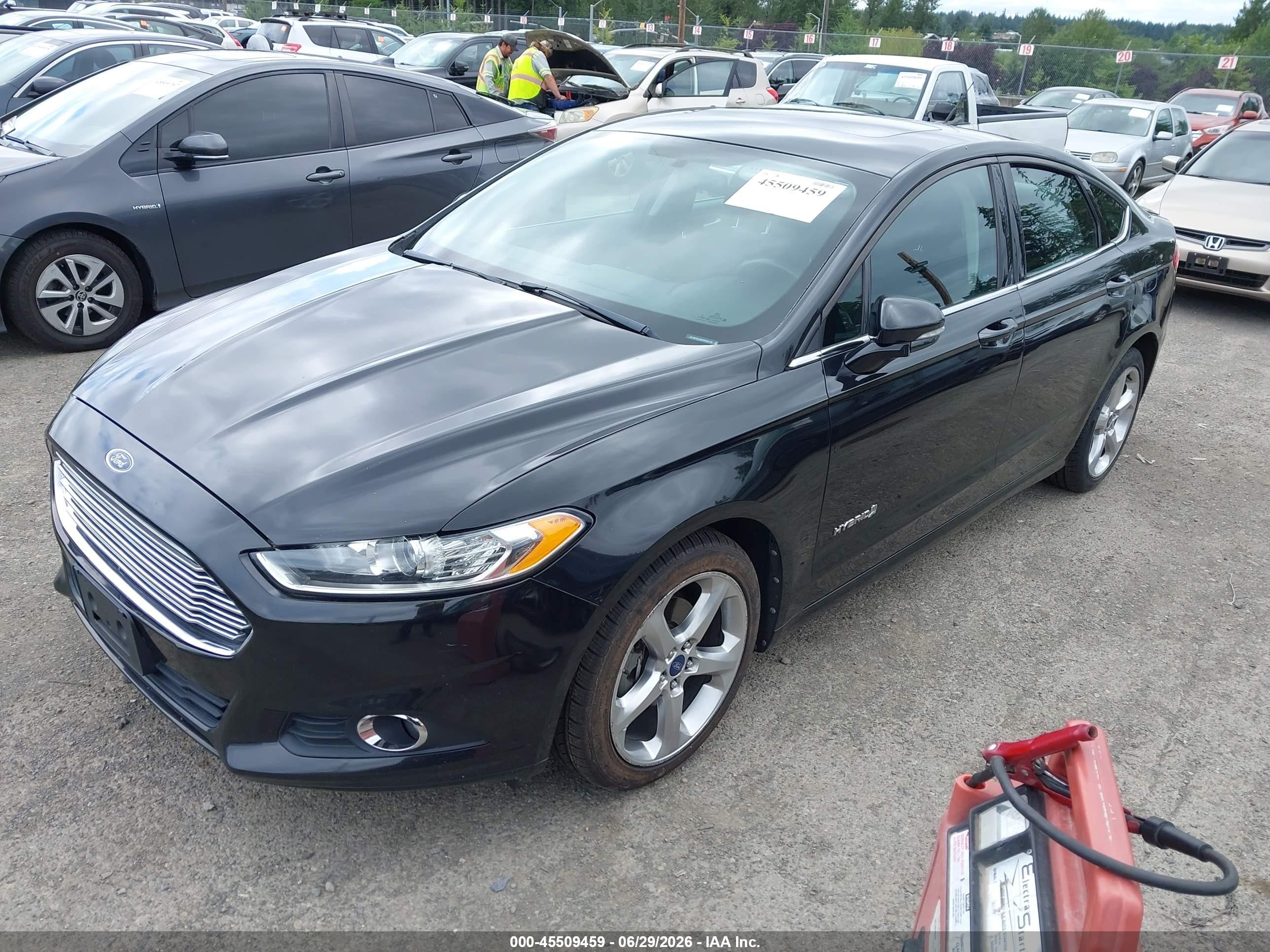 2013 Ford Fusion Hybrid Se Black vin: 3FA6P0LU6DR254778