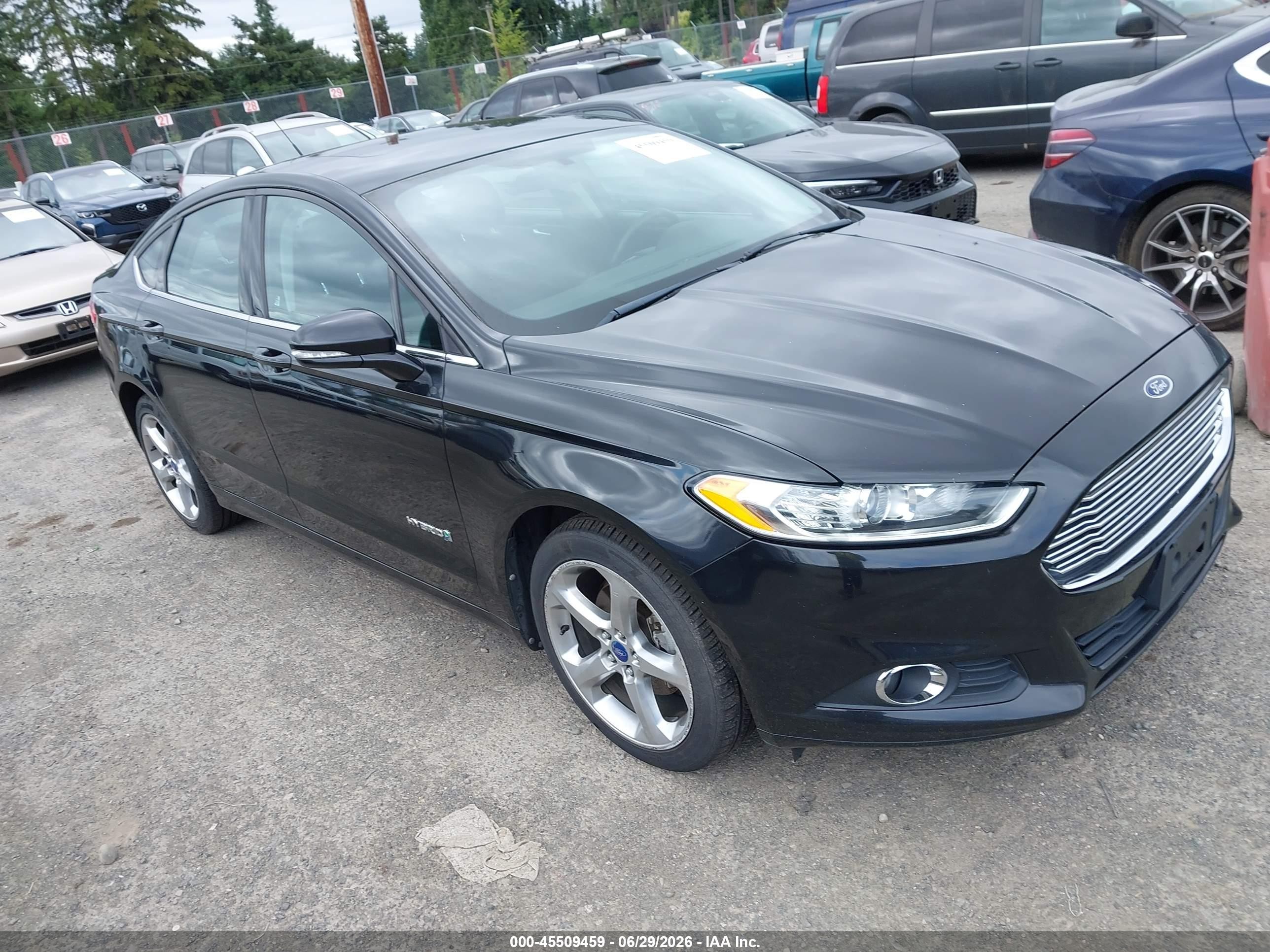 2013 Ford Fusion Hybrid Se Black vin: 3FA6P0LU6DR254778