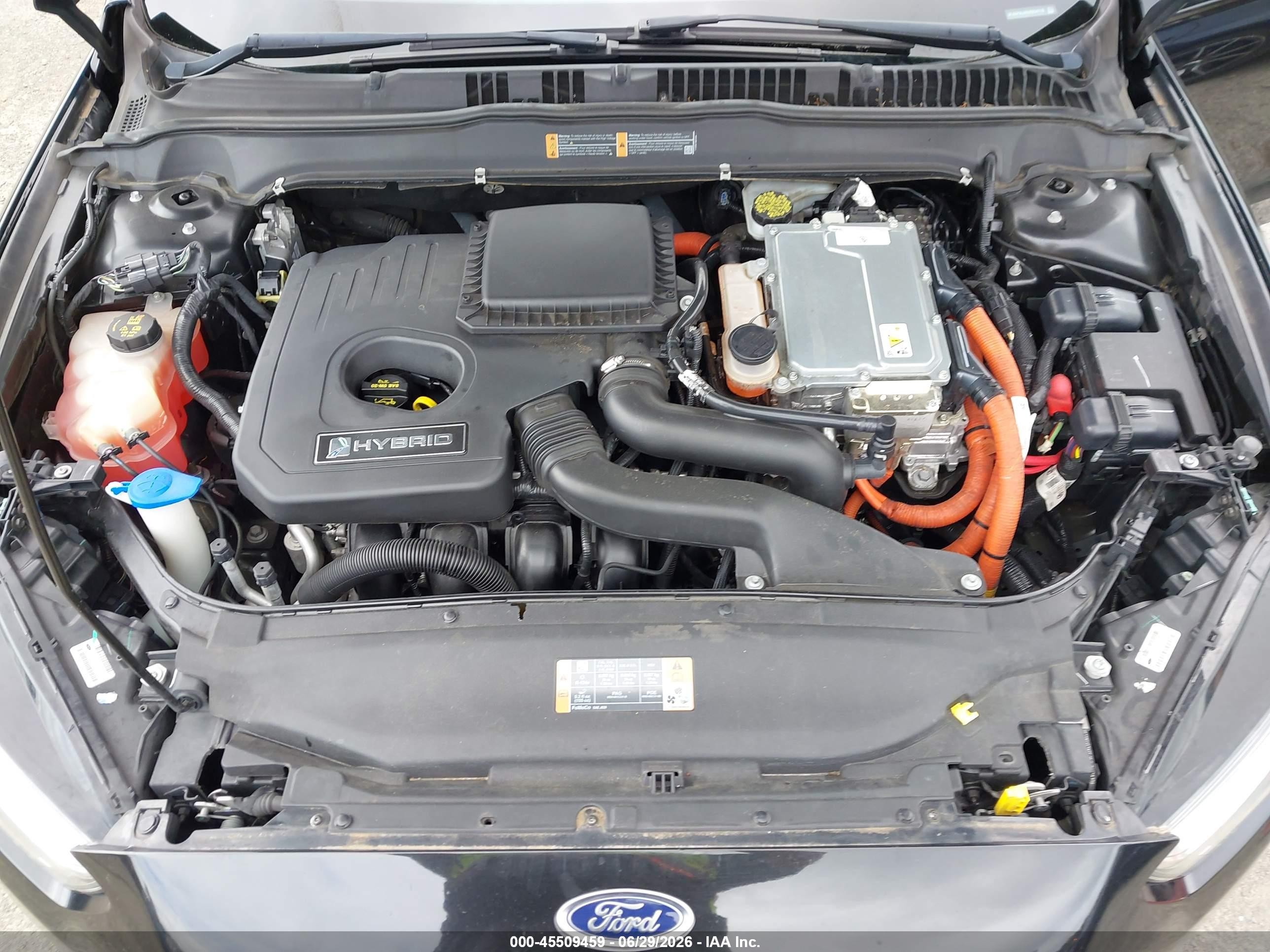 2013 Ford Fusion Hybrid Se Black vin: 3FA6P0LU6DR254778
