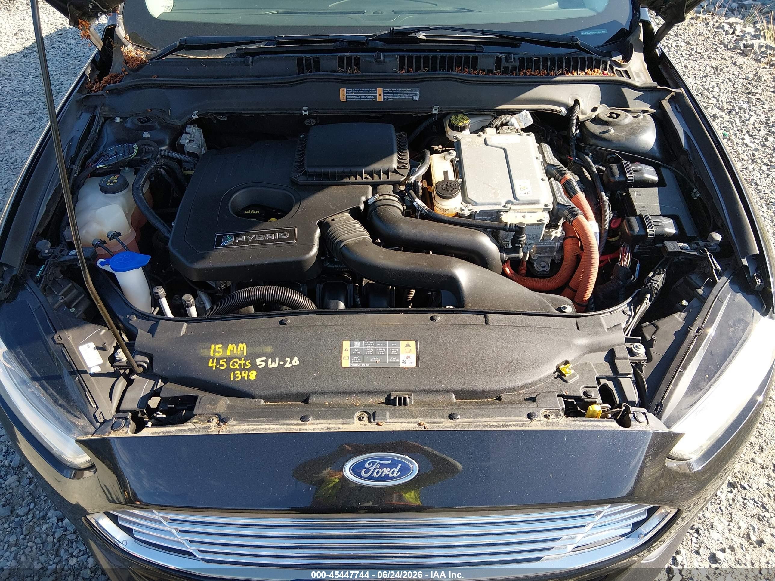 2013 Ford Fusion Hybrid Se Black vin: 3FA6P0LU6DR283164