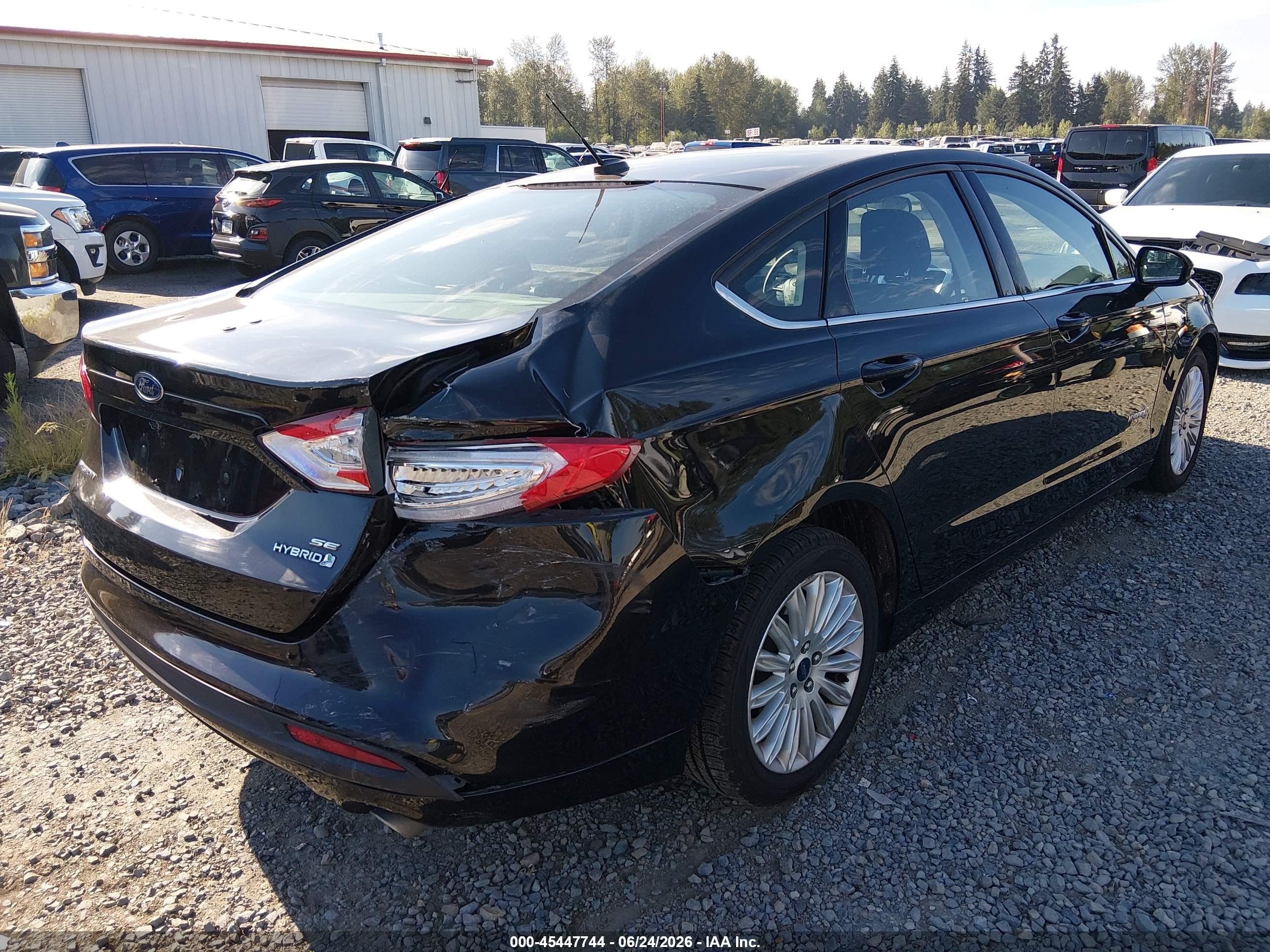 2013 Ford Fusion Hybrid Se Black vin: 3FA6P0LU6DR283164