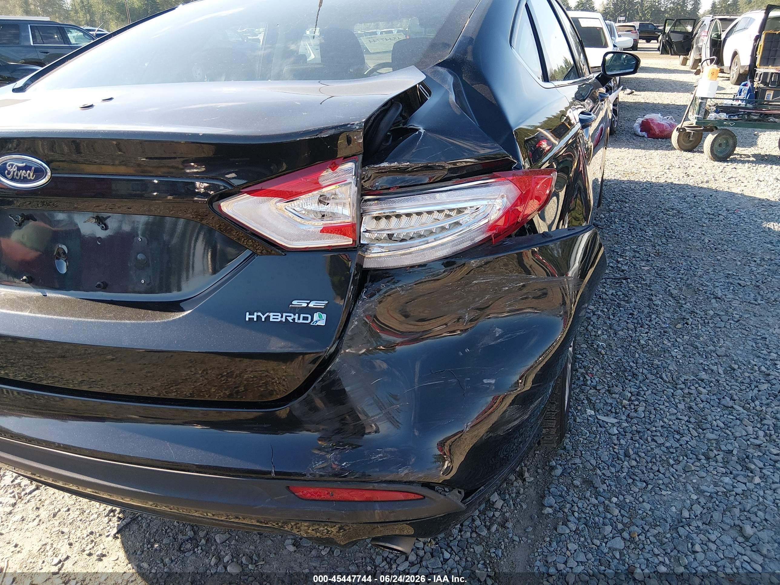 2013 Ford Fusion Hybrid Se Black vin: 3FA6P0LU6DR283164
