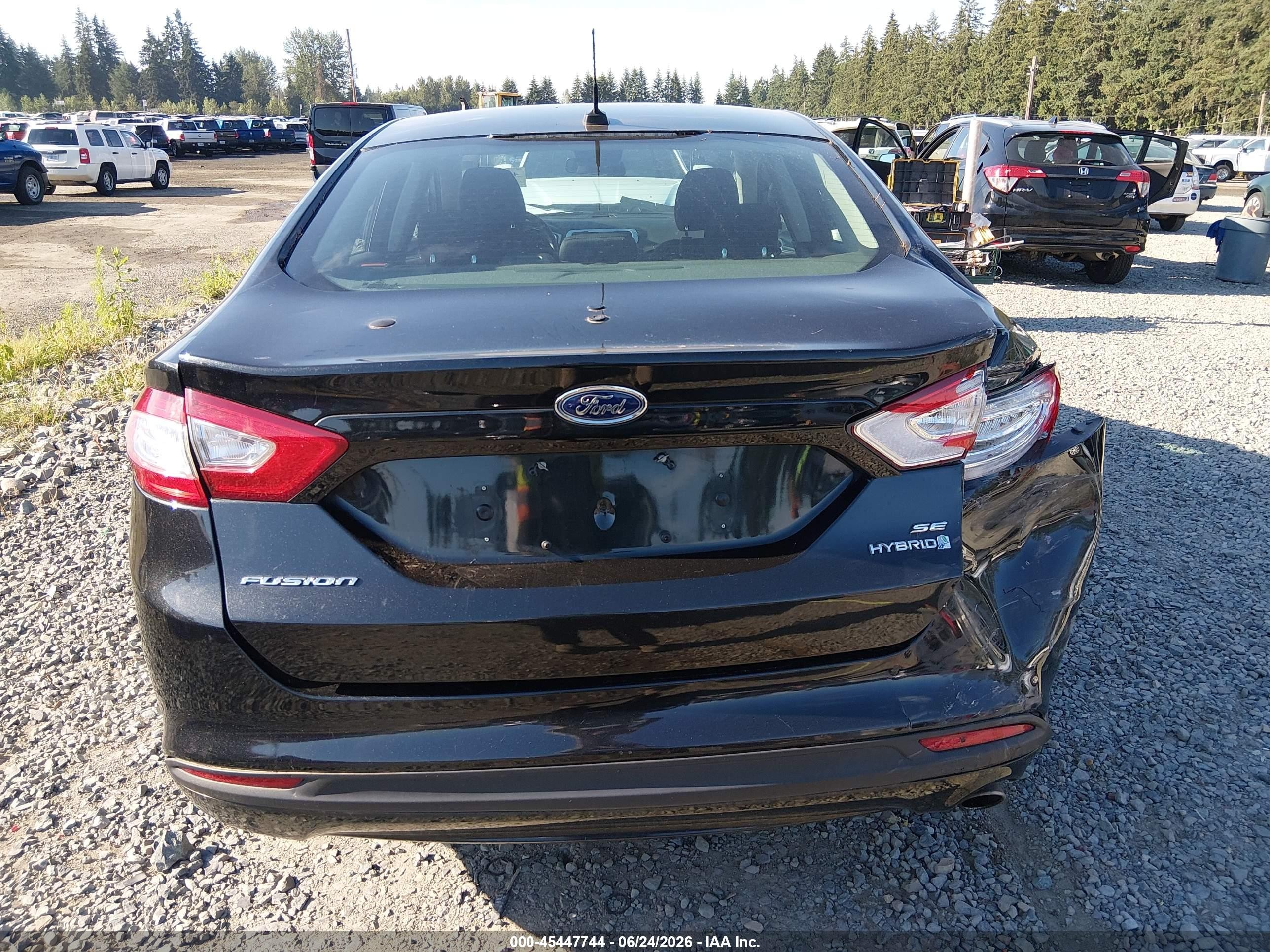 2013 Ford Fusion Hybrid Se Black vin: 3FA6P0LU6DR283164