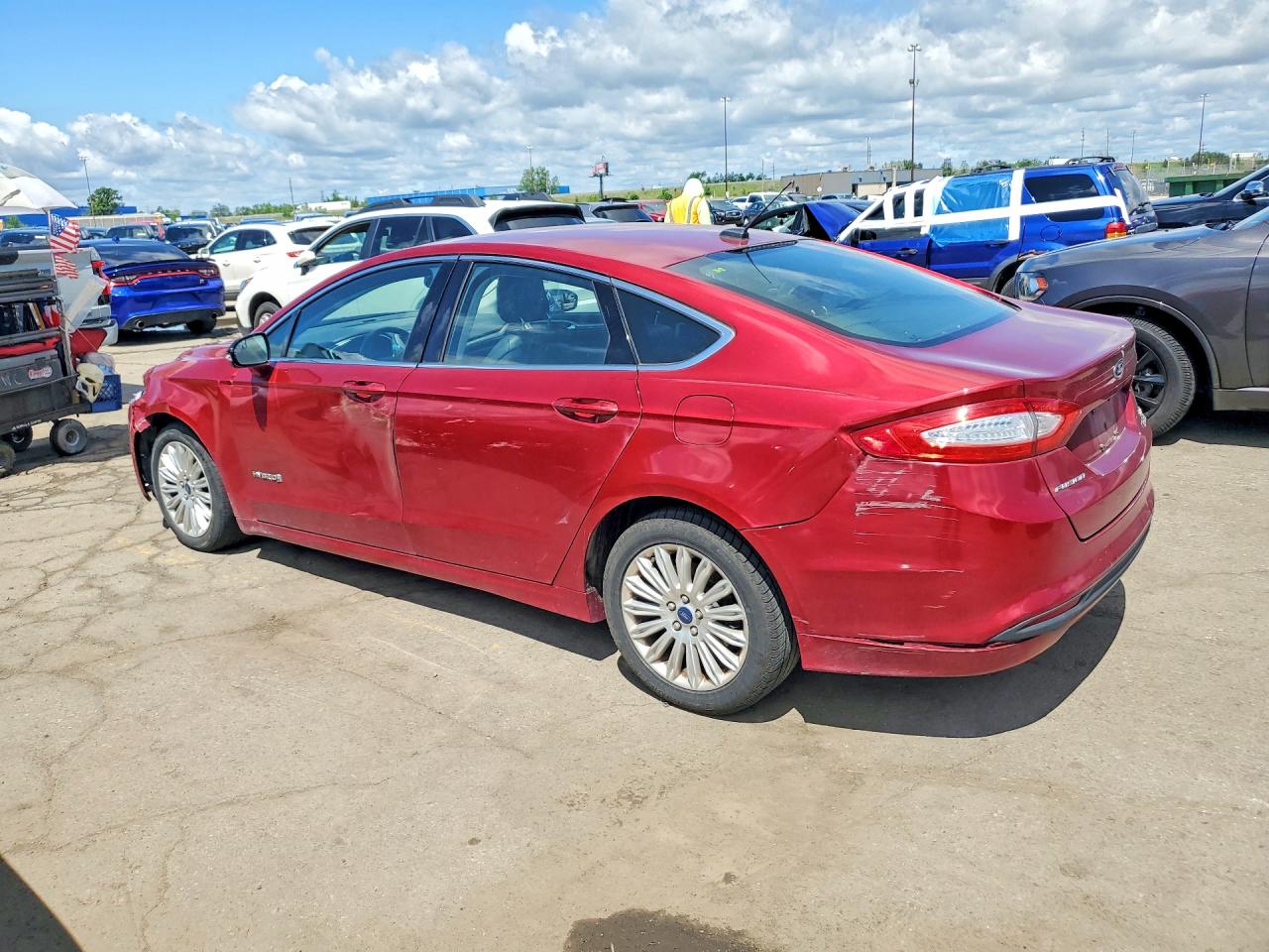 2013 Ford Fusion Se Hybrid Burgundy vin: 3FA6P0LU6DR309617