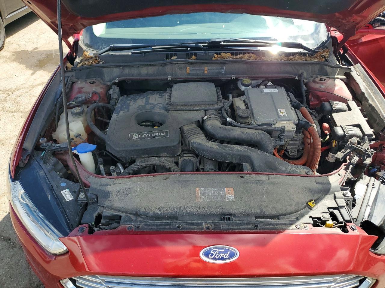 2013 Ford Fusion Se Hybrid Burgundy vin: 3FA6P0LU6DR309617