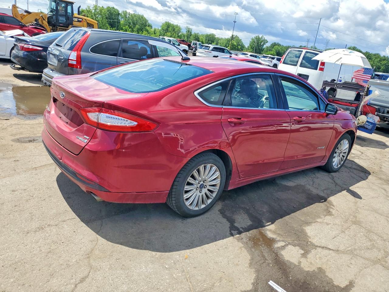 2013 Ford Fusion Se Hybrid Burgundy vin: 3FA6P0LU6DR309617