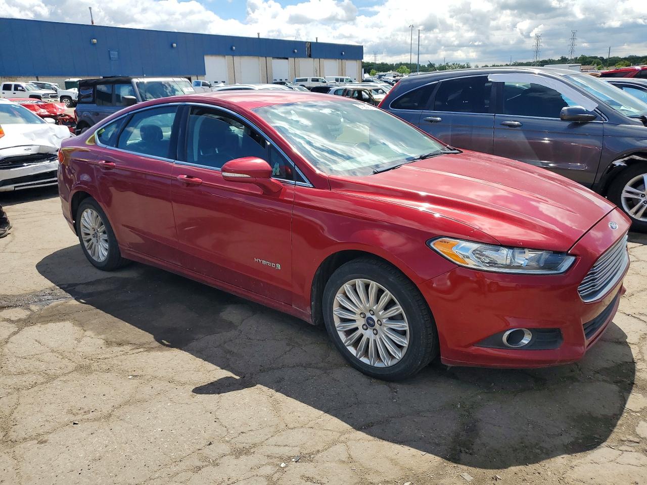 2013 Ford Fusion Se Hybrid Burgundy vin: 3FA6P0LU6DR309617