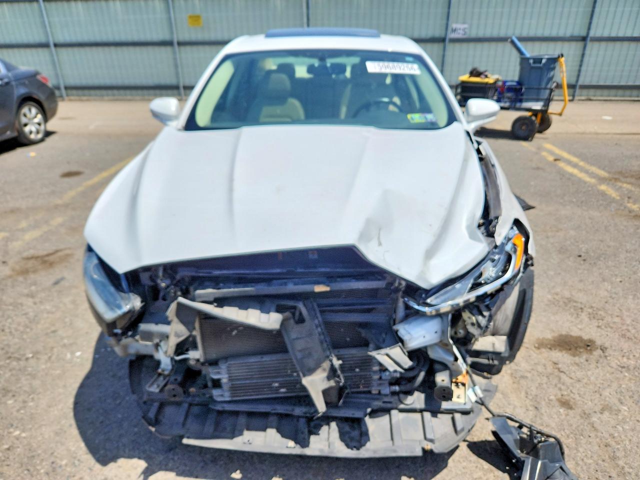 2013 Ford Fusion Se Hybrid White vin: 3FA6P0LU6DR316423