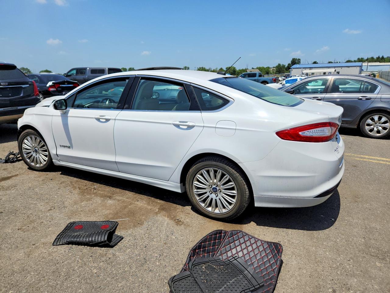 2013 Ford Fusion Se Hybrid White vin: 3FA6P0LU6DR316423