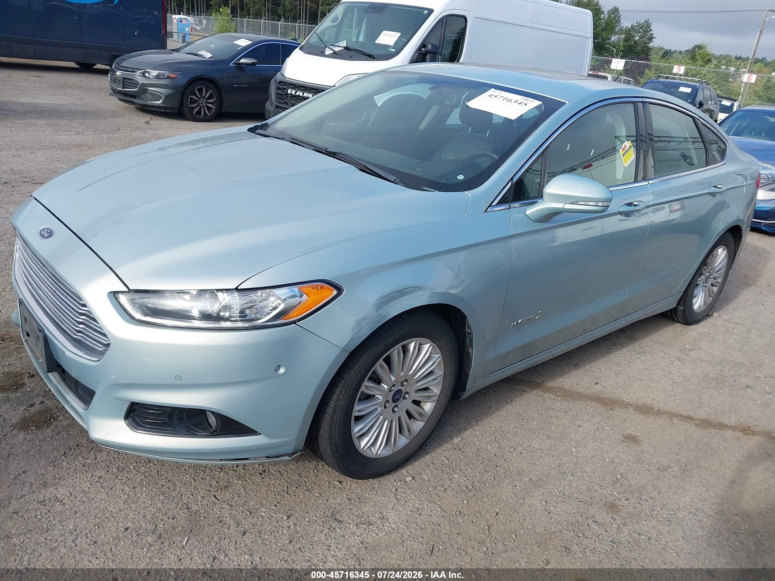 2013 Ford Fusion Hybrid Se Silver vin: 3FA6P0LU6DR345663