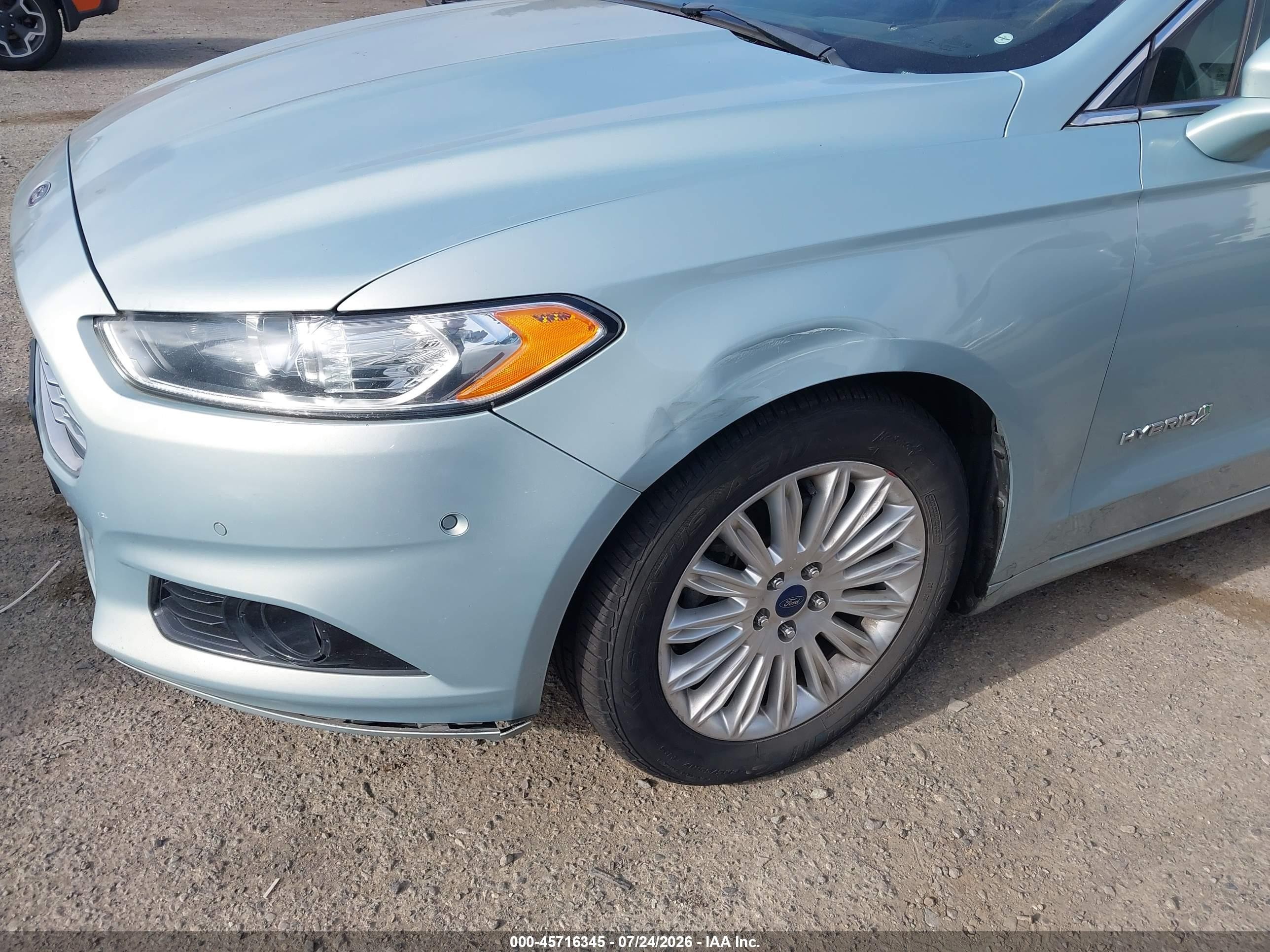 2013 Ford Fusion Hybrid Se Silver vin: 3FA6P0LU6DR345663