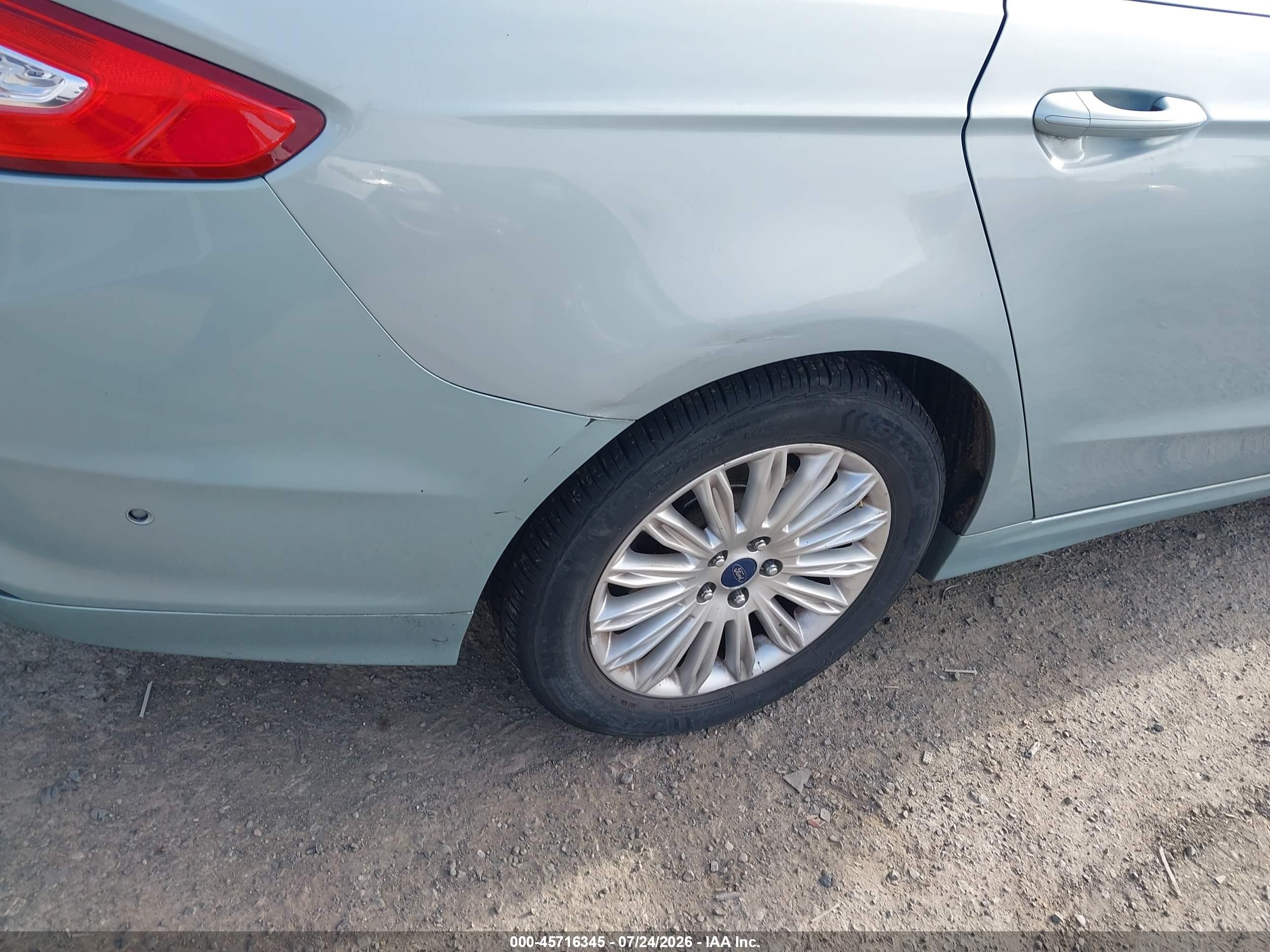 2013 Ford Fusion Hybrid Se Silver vin: 3FA6P0LU6DR345663