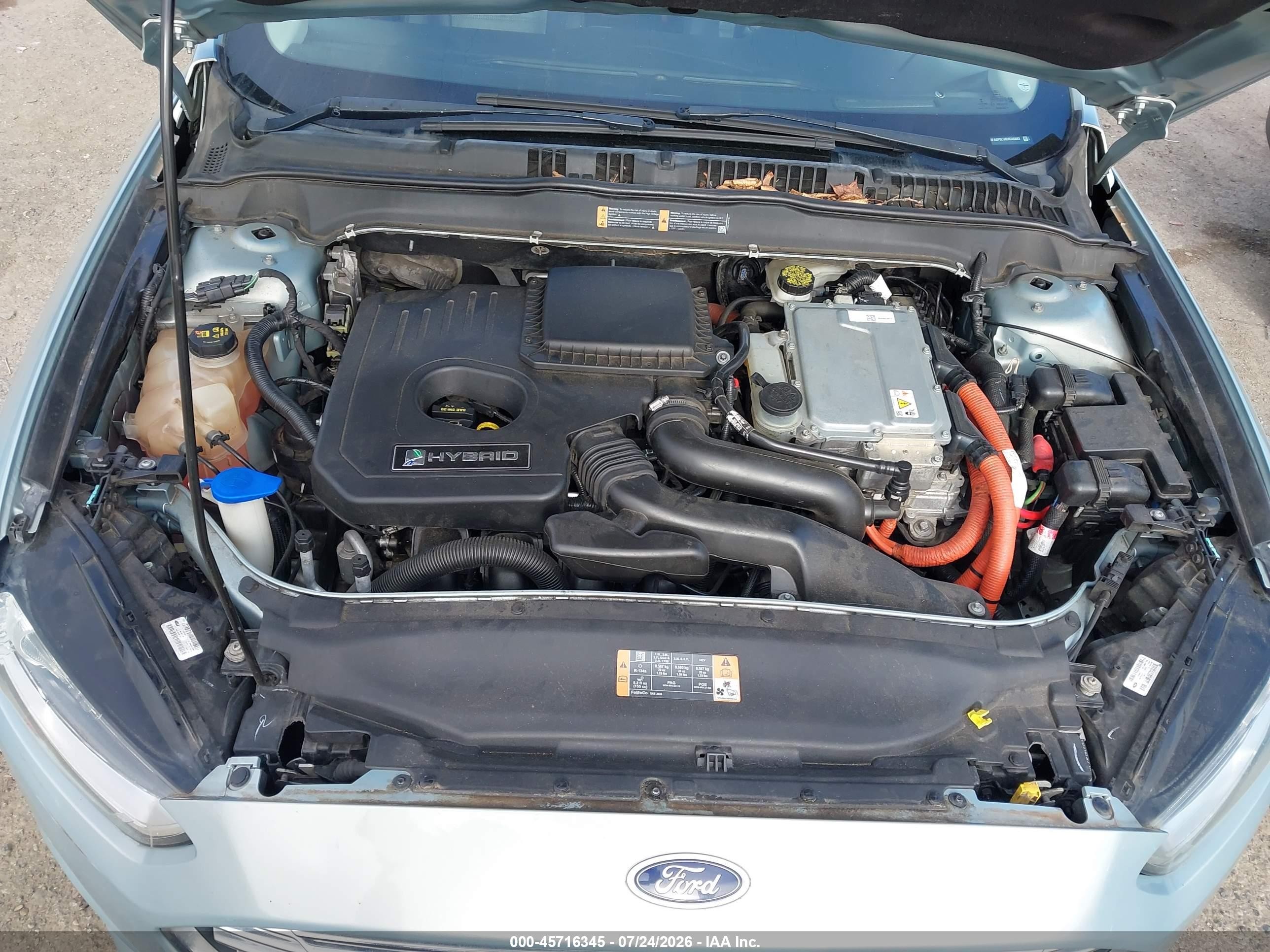 2013 Ford Fusion Hybrid Se Silver vin: 3FA6P0LU6DR345663