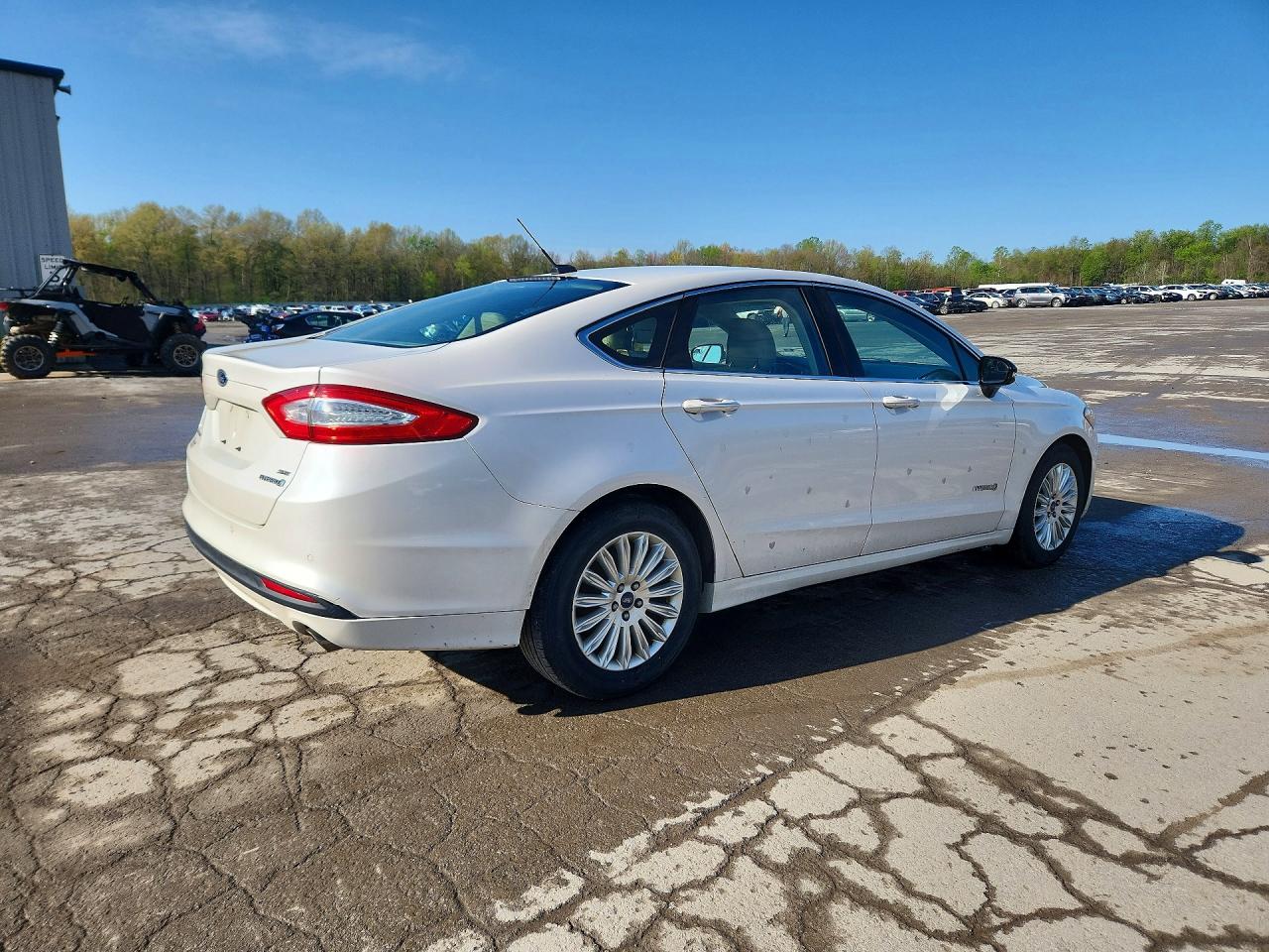 2013 Ford Fusion Se Hybrid White vin: 3FA6P0LU6DR357165