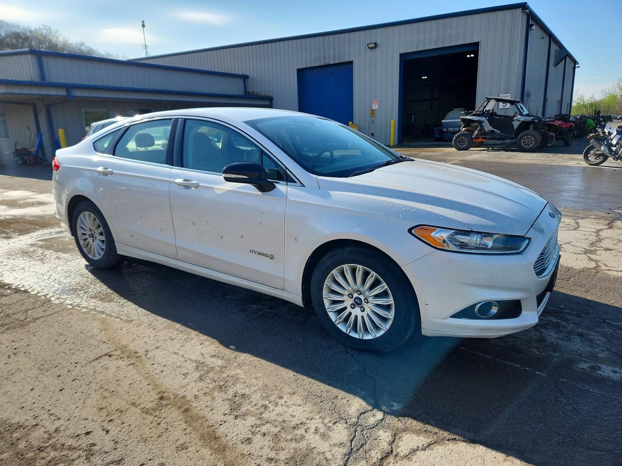 2013 Ford Fusion Se Hybrid White vin: 3FA6P0LU6DR357165