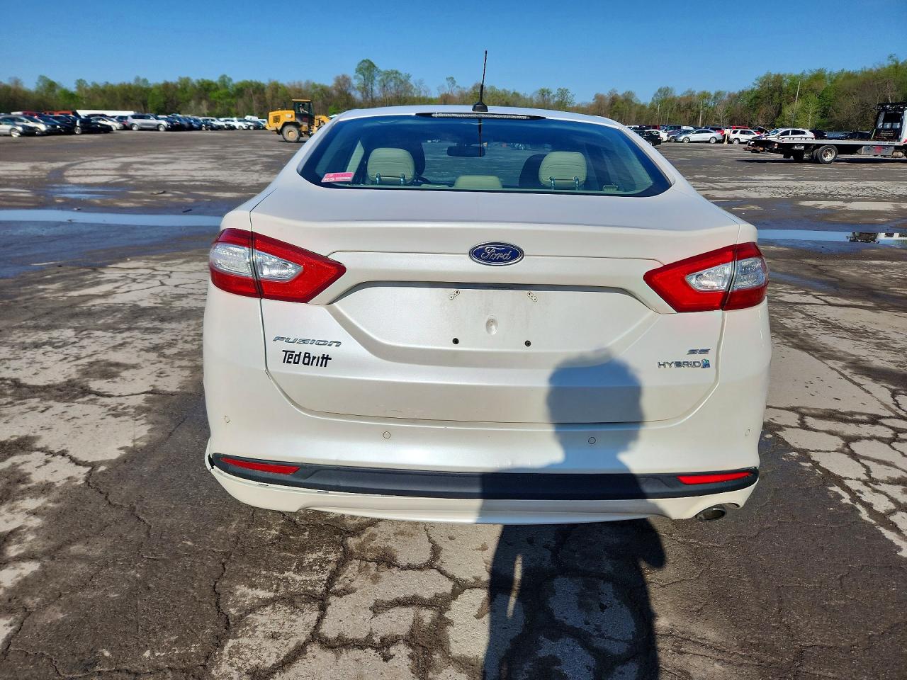 2013 Ford Fusion Se Hybrid White vin: 3FA6P0LU6DR357165