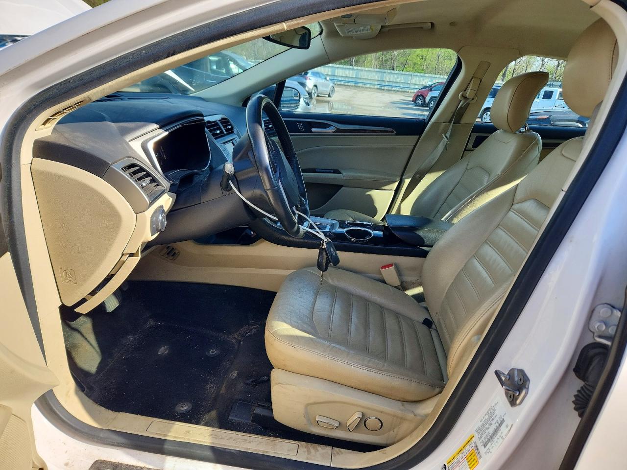 2013 Ford Fusion Se Hybrid White vin: 3FA6P0LU6DR357165