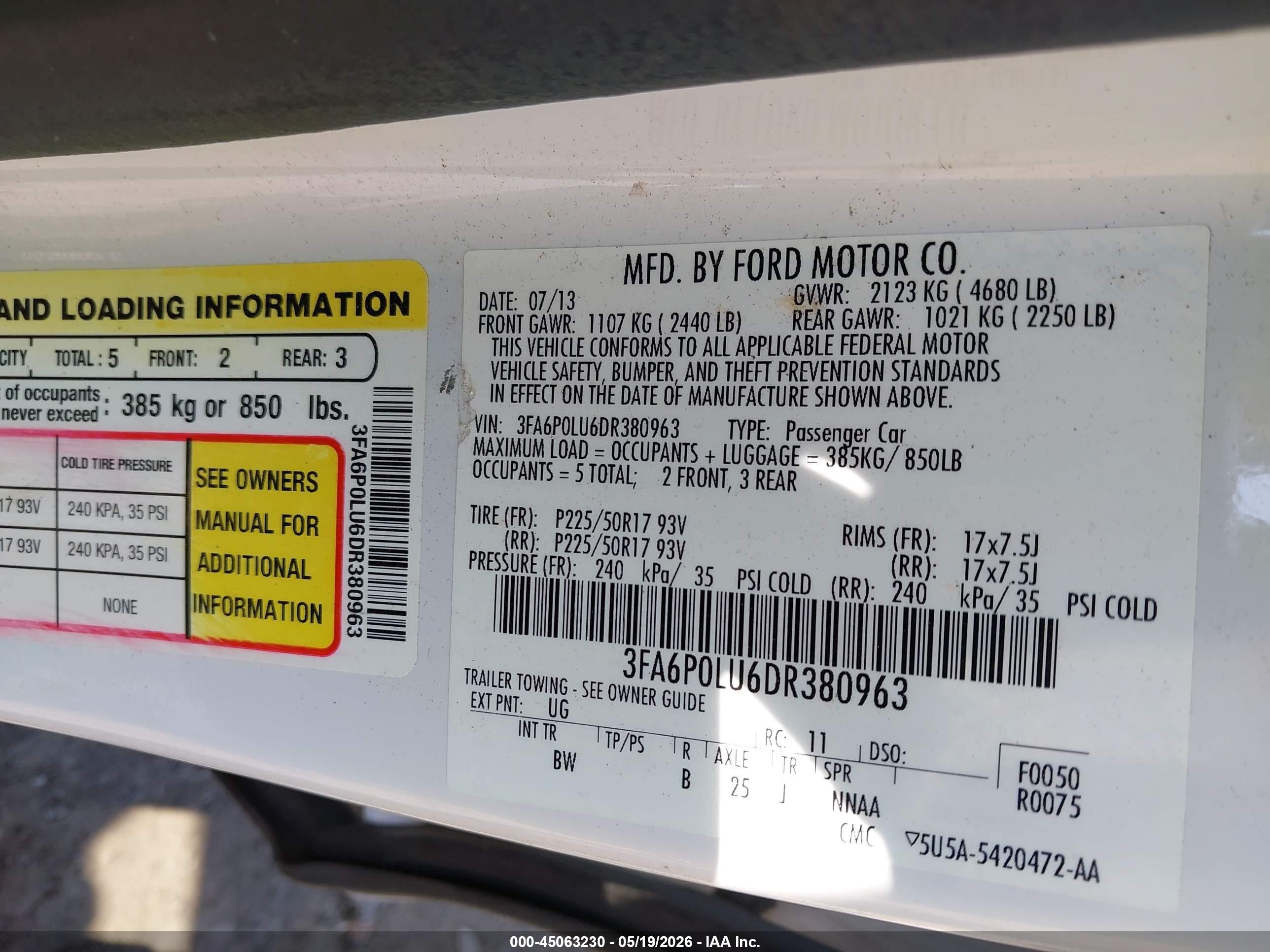2013 Ford Fusion Hybrid Se Бежевый vin: 3FA6P0LU6DR380963