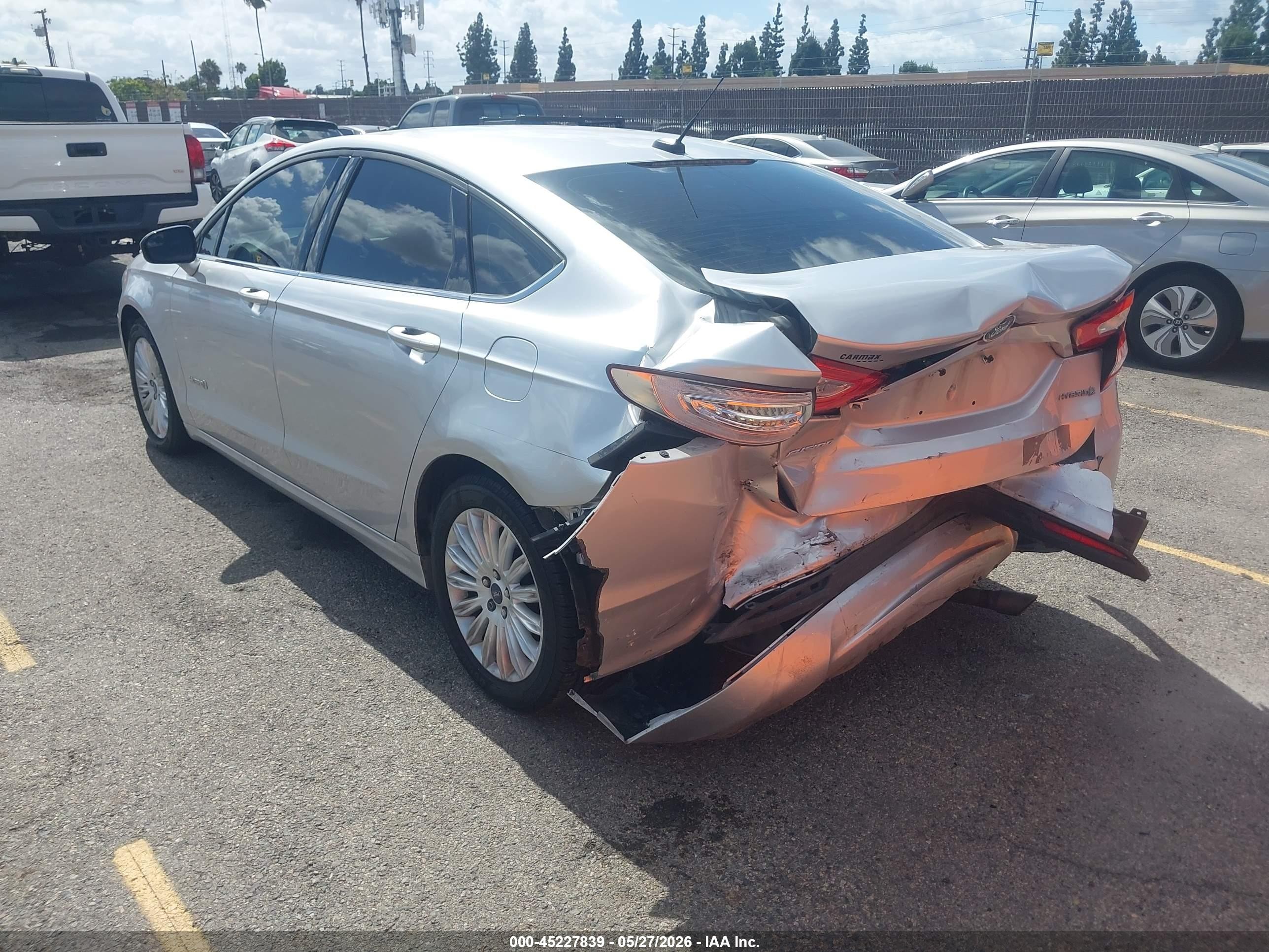 2014 Ford Fusion Hybrid Se Silver vin: 3FA6P0LU6ER129832