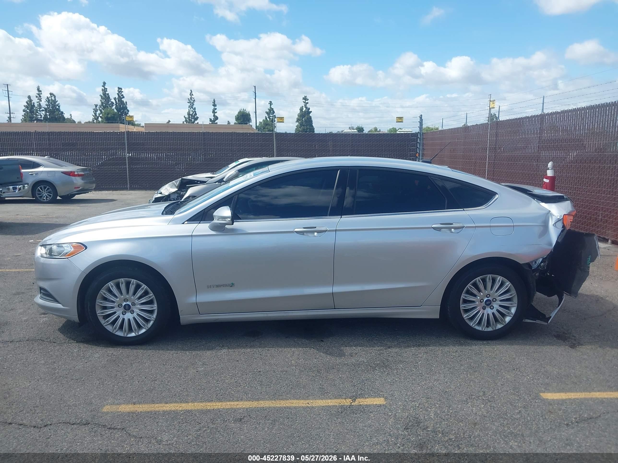 2014 Ford Fusion Hybrid Se Silver vin: 3FA6P0LU6ER129832