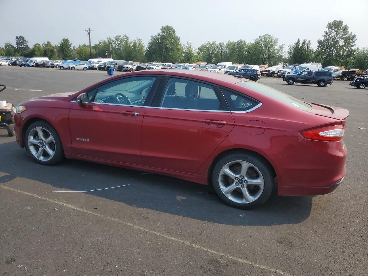 2014 Ford Fusion Se Hybrid Red vin: 3FA6P0LU6ER158988