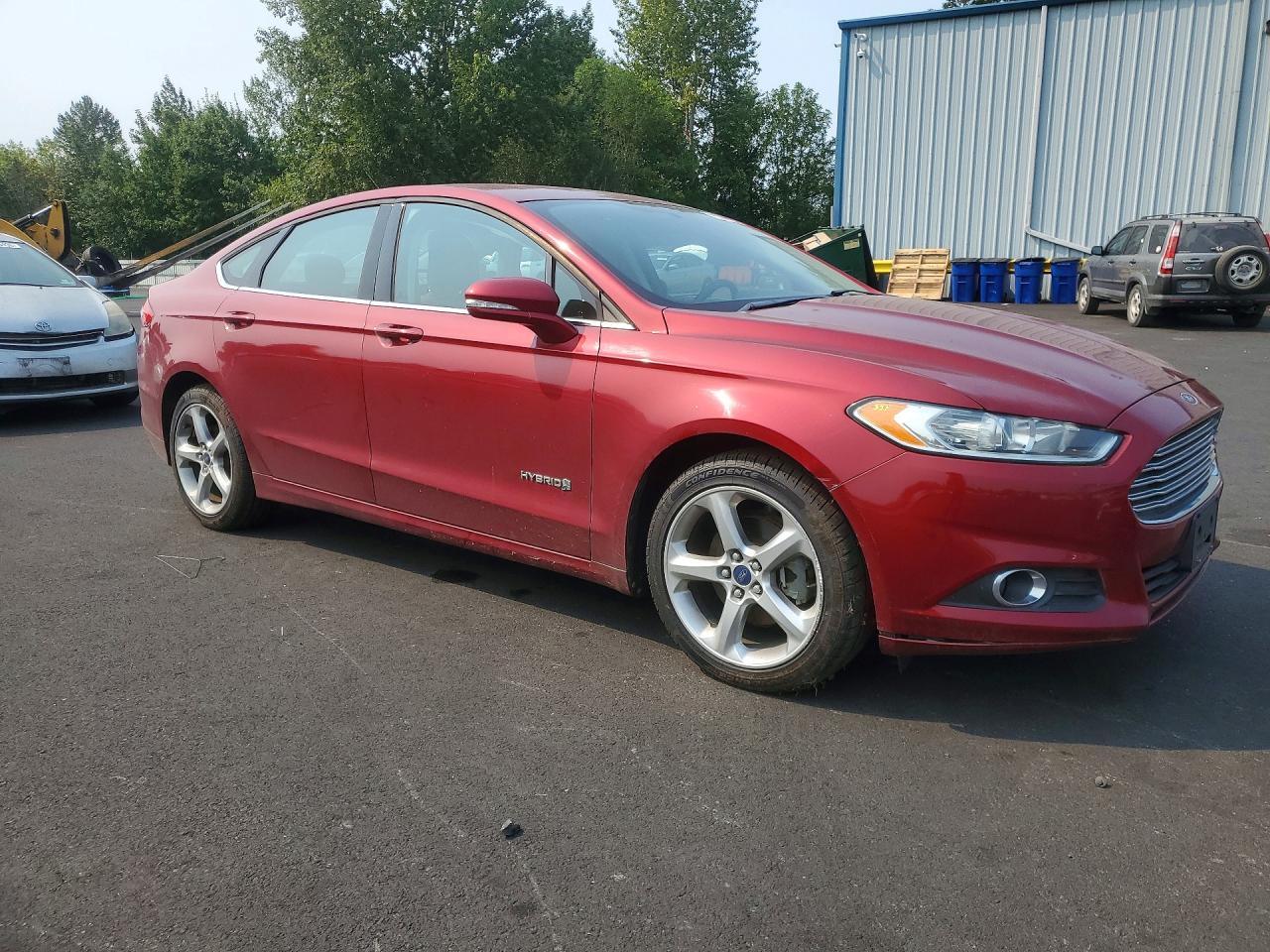 2014 Ford Fusion Se Hybrid Red vin: 3FA6P0LU6ER158988