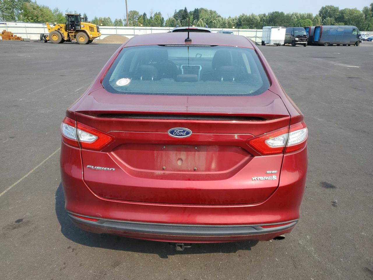 2014 Ford Fusion Se Hybrid Red vin: 3FA6P0LU6ER158988
