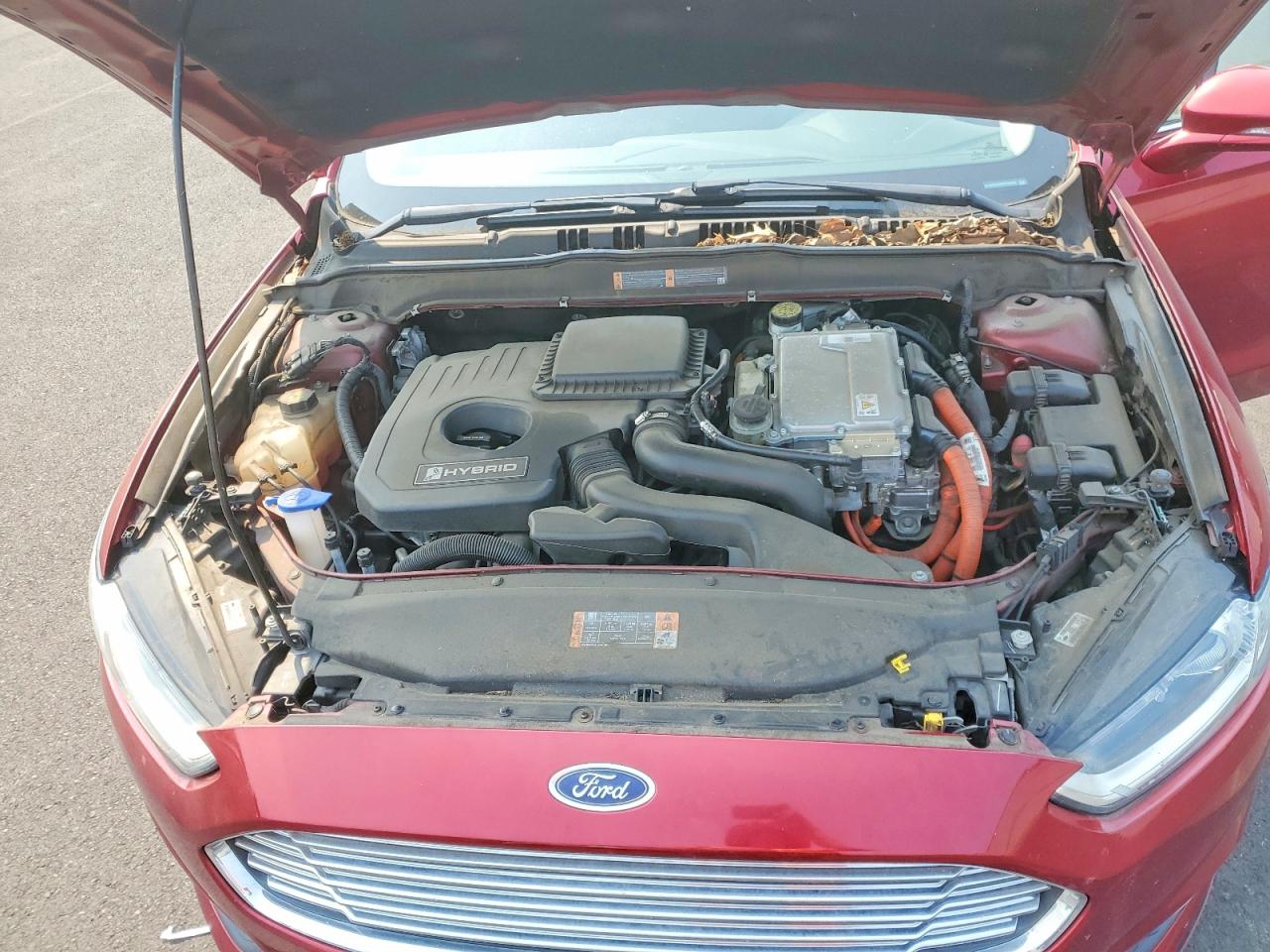 2014 Ford Fusion Se Hybrid Red vin: 3FA6P0LU6ER158988