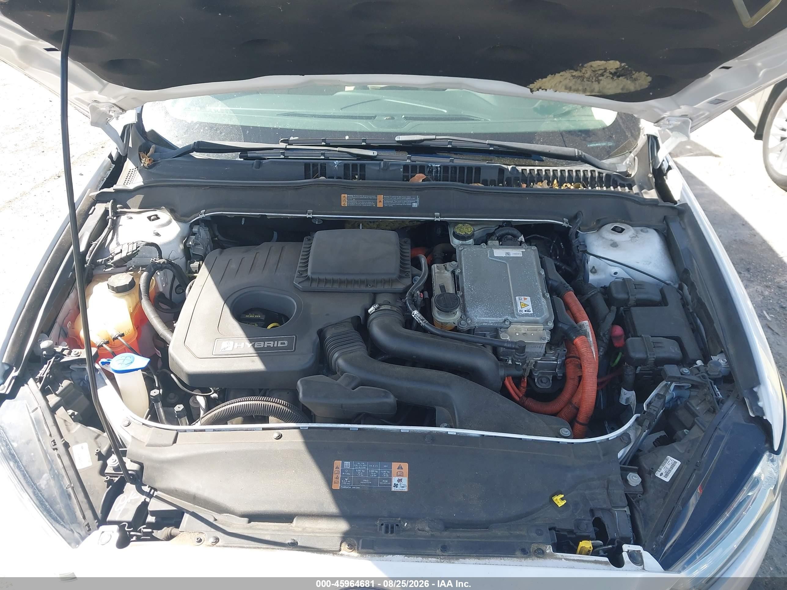 2014 Ford Fusion Hybrid Se White vin: 3FA6P0LU6ER170431