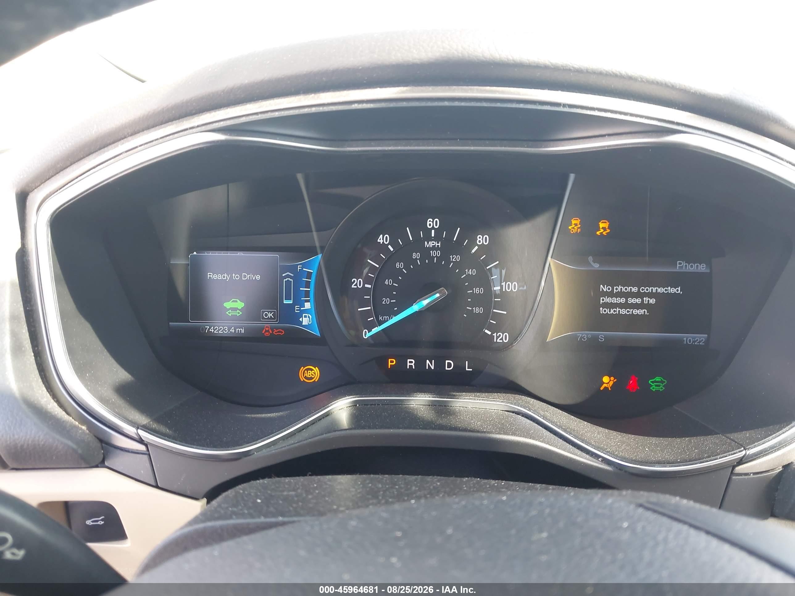 2014 Ford Fusion Hybrid Se White vin: 3FA6P0LU6ER170431