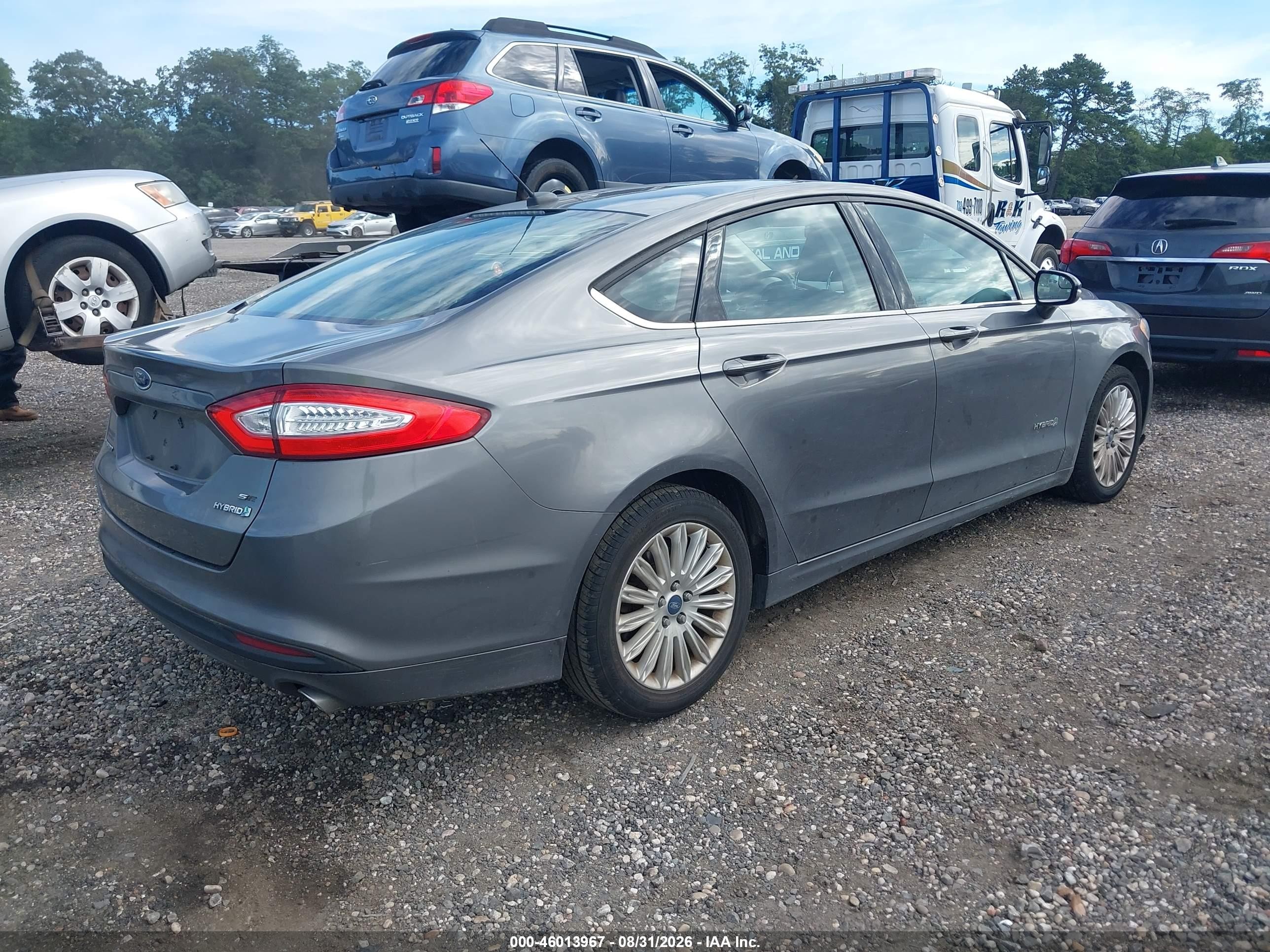2014 Ford Fusion Hybrid Se Gray vin: 3FA6P0LU6ER189836
