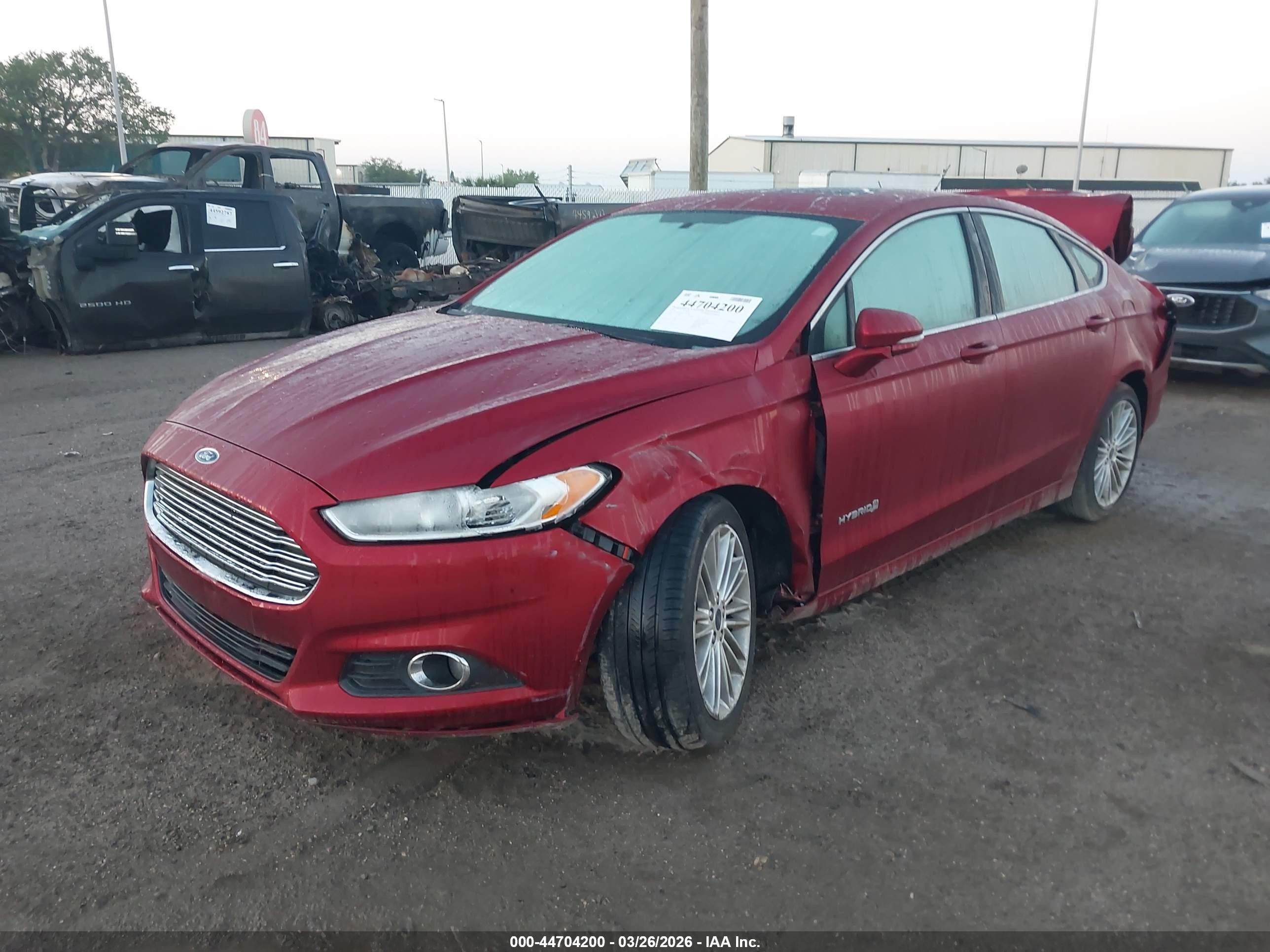 2014 Ford Fusion Hybrid Se Red vin: 3FA6P0LU6ER190758