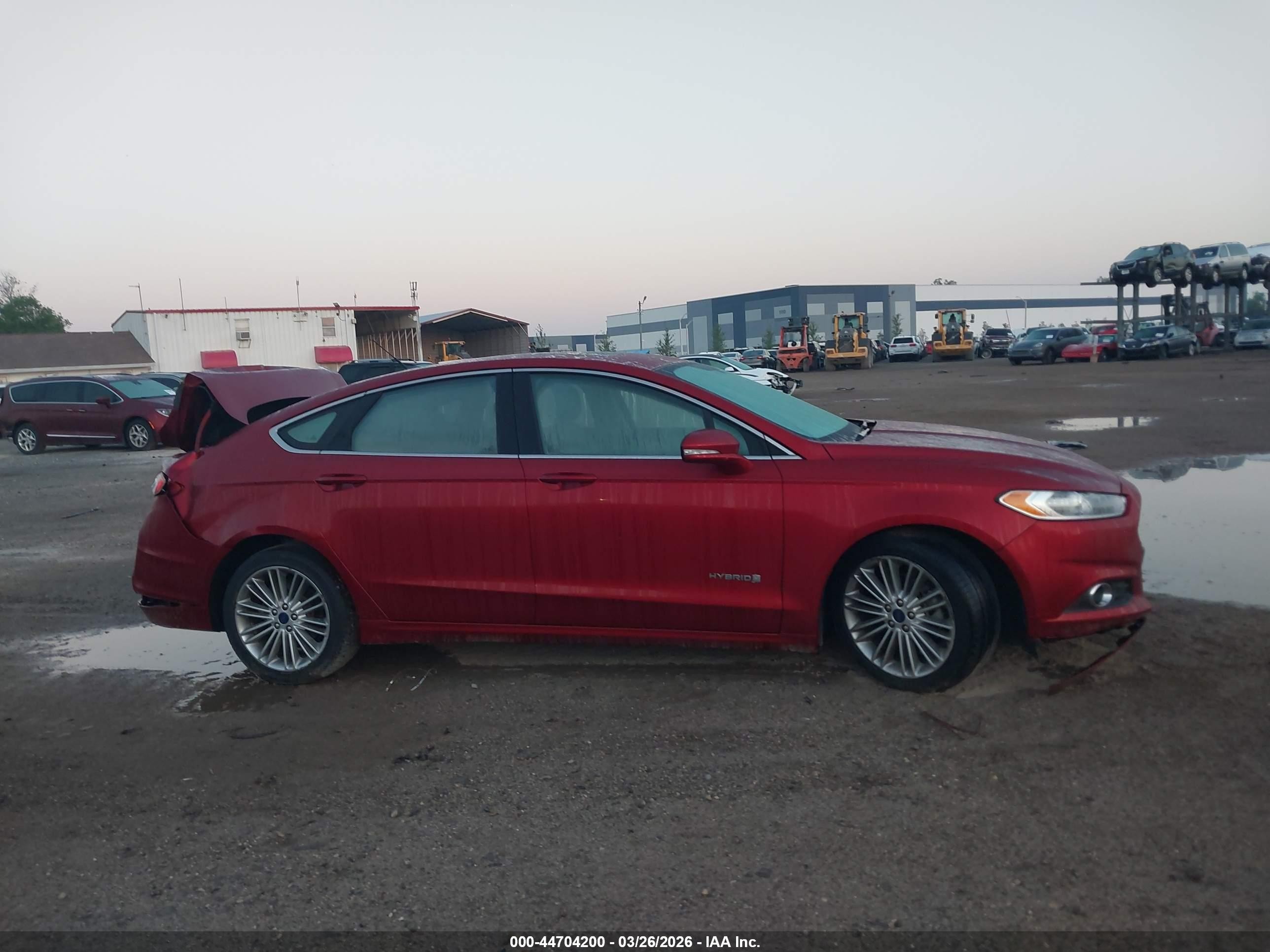 2014 Ford Fusion Hybrid Se Red vin: 3FA6P0LU6ER190758