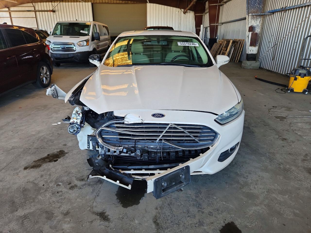 2014 Ford Fusion Se Hybrid White vin: 3FA6P0LU6ER203072