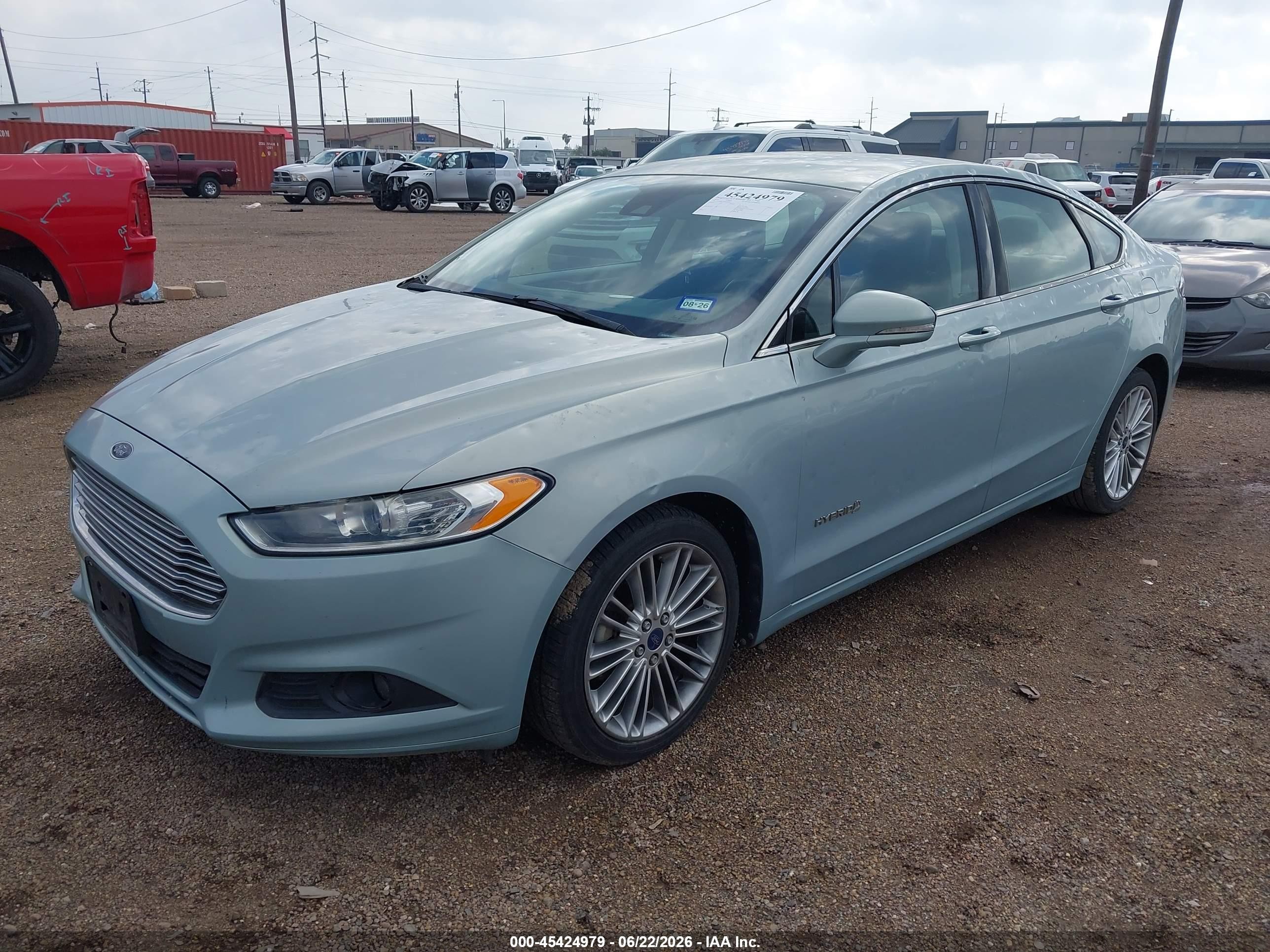 2014 Ford Fusion Hybrid Se Teal vin: 3FA6P0LU6ER224049