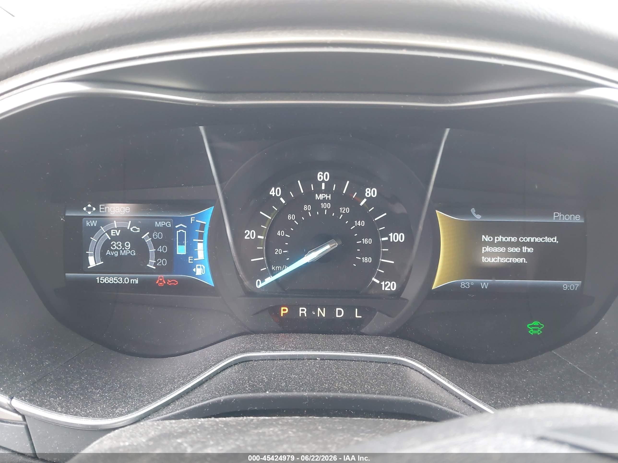 2014 Ford Fusion Hybrid Se Teal vin: 3FA6P0LU6ER224049