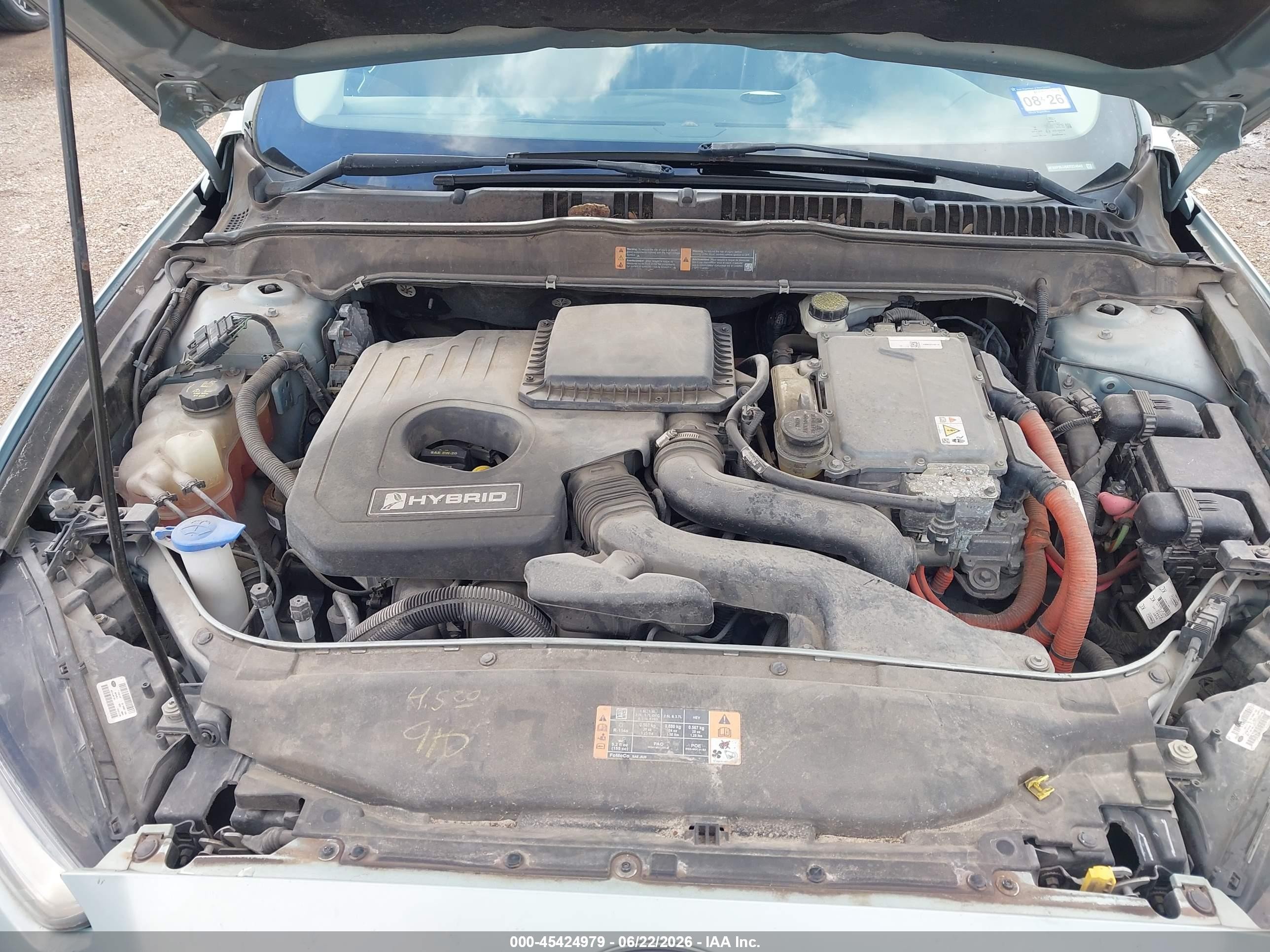 2014 Ford Fusion Hybrid Se Teal vin: 3FA6P0LU6ER224049