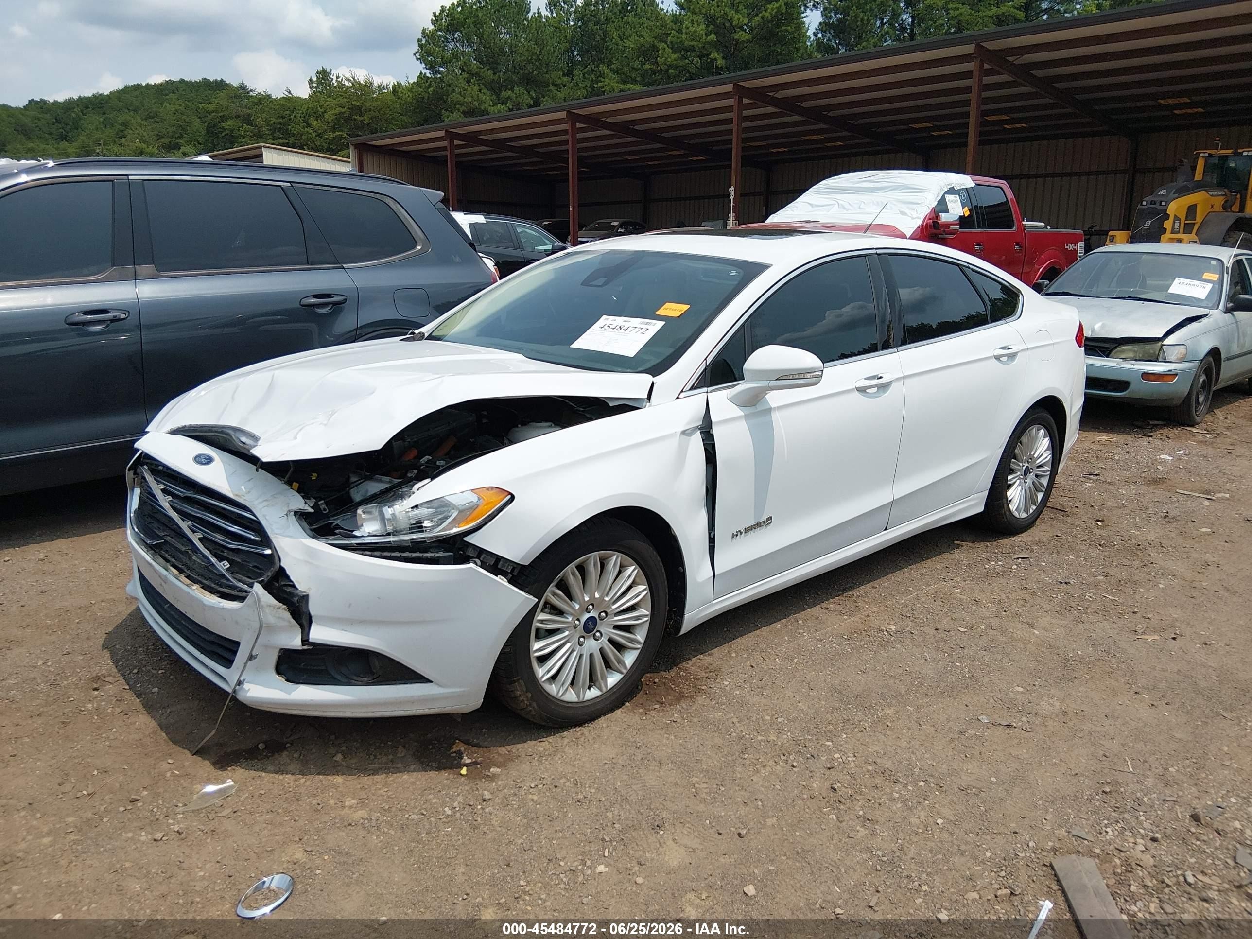 2014 Ford Fusion Hybrid Se White vin: 3FA6P0LU6ER285479