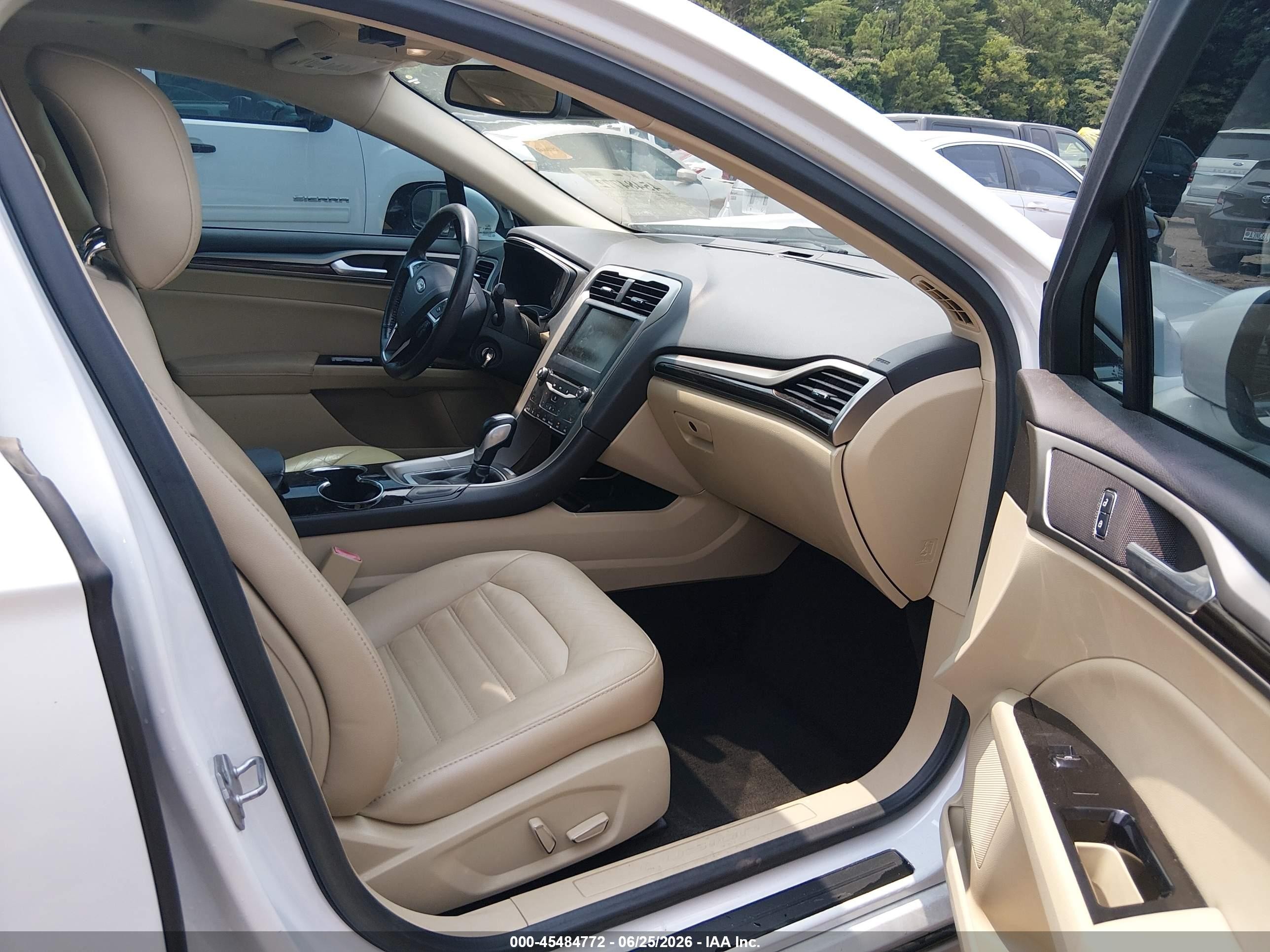 2014 Ford Fusion Hybrid Se White vin: 3FA6P0LU6ER285479