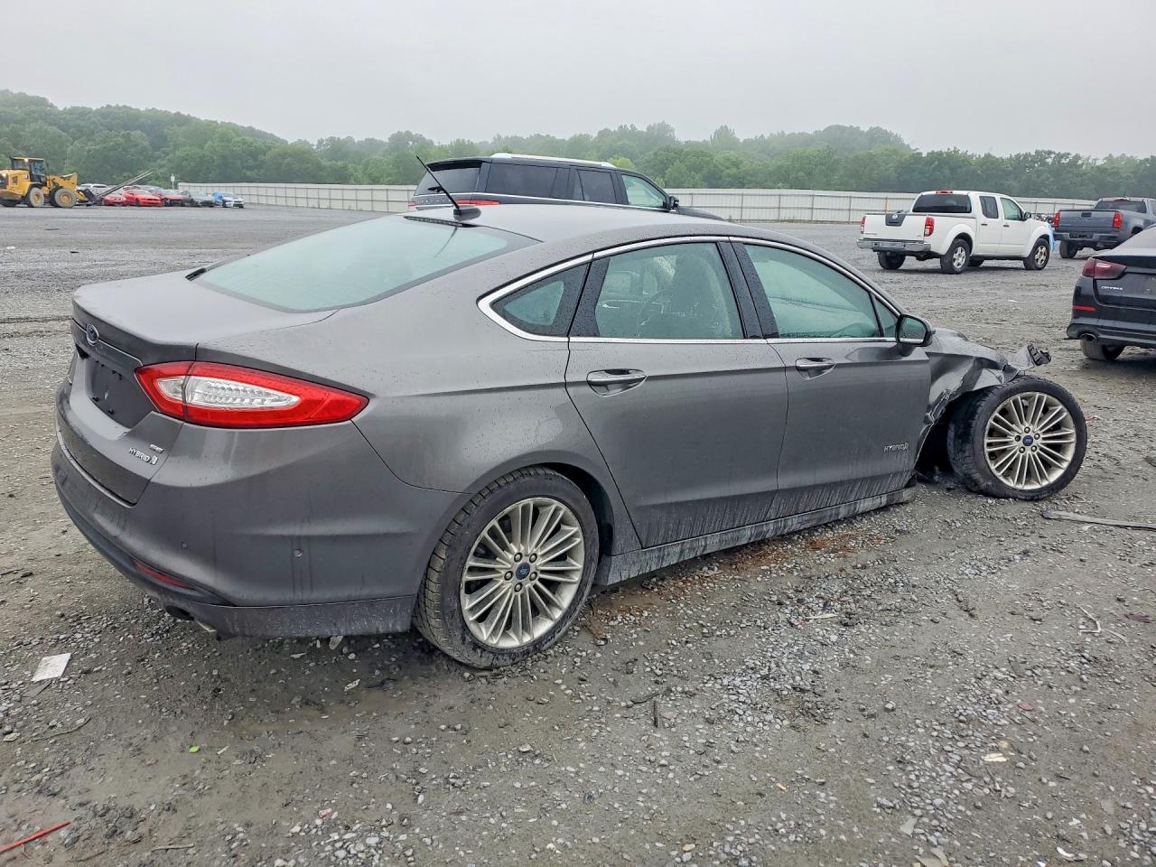 2014 Ford Fusion Se Hybrid Gray vin: 3FA6P0LU6ER296238