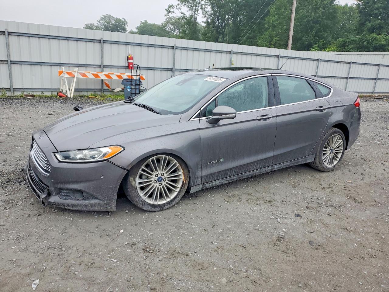 2014 Ford Fusion Se Hybrid Gray vin: 3FA6P0LU6ER296238