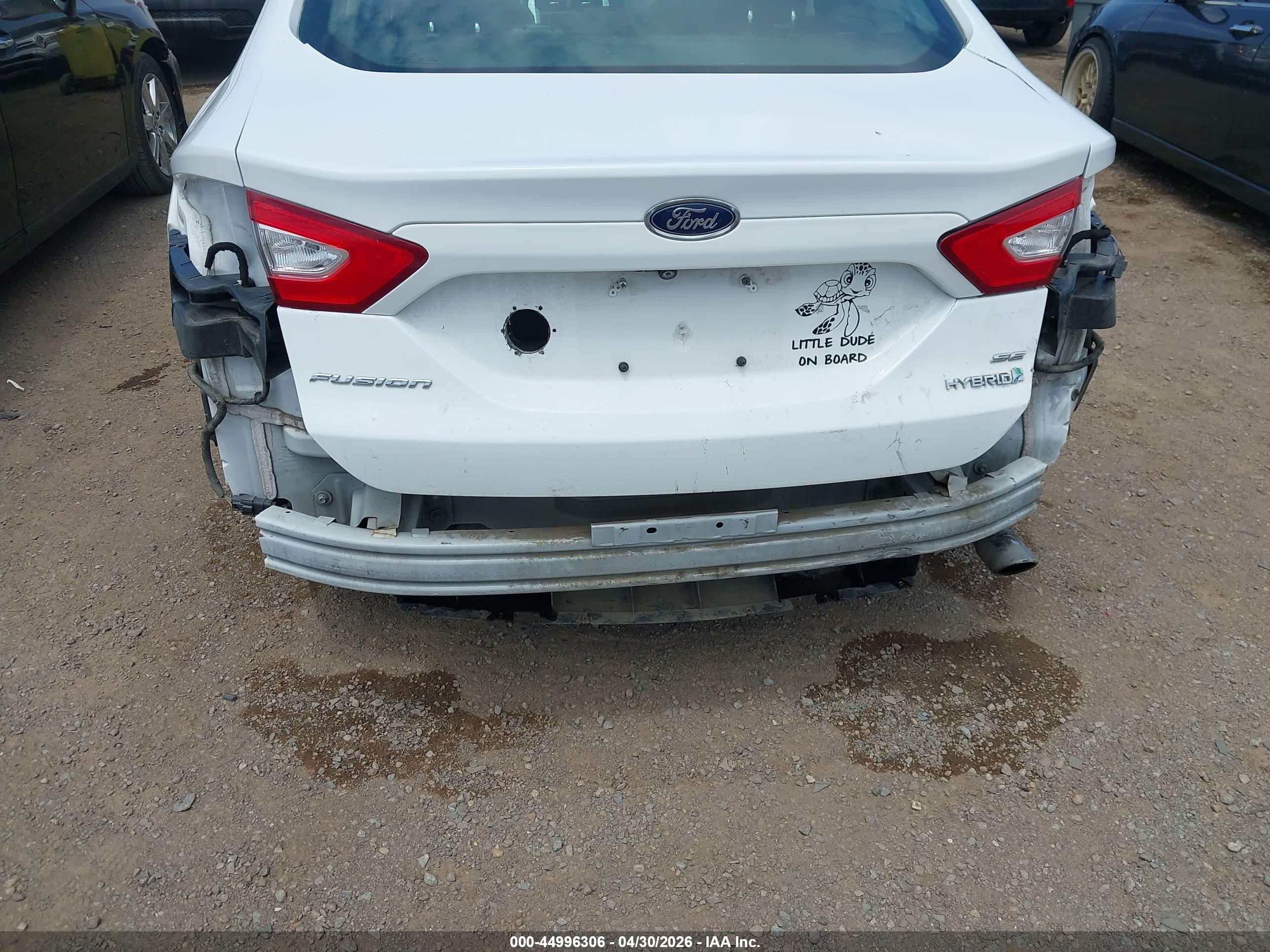 2015 Ford Fusion Hybrid Se White vin: 3FA6P0LU6FR120145