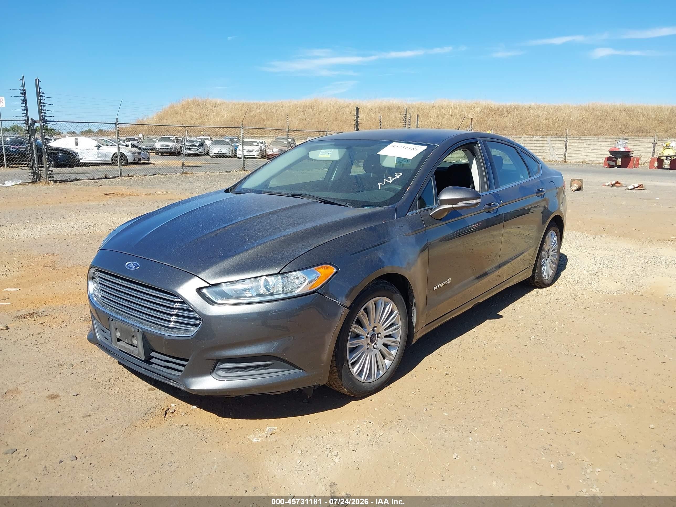 2015 Ford Fusion Hybrid Se Gray vin: 3FA6P0LU6FR144297