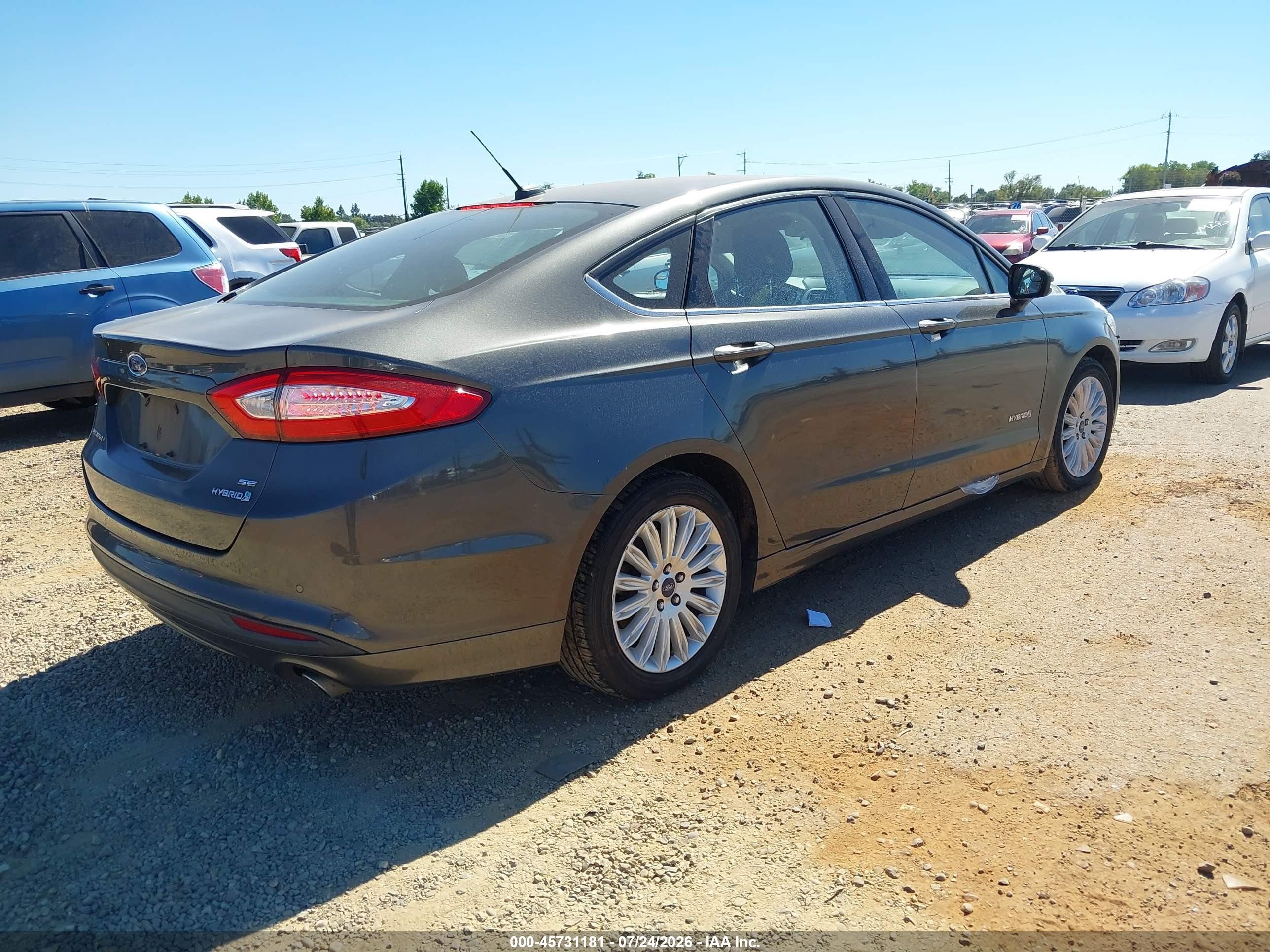 2015 Ford Fusion Hybrid Se Gray vin: 3FA6P0LU6FR144297