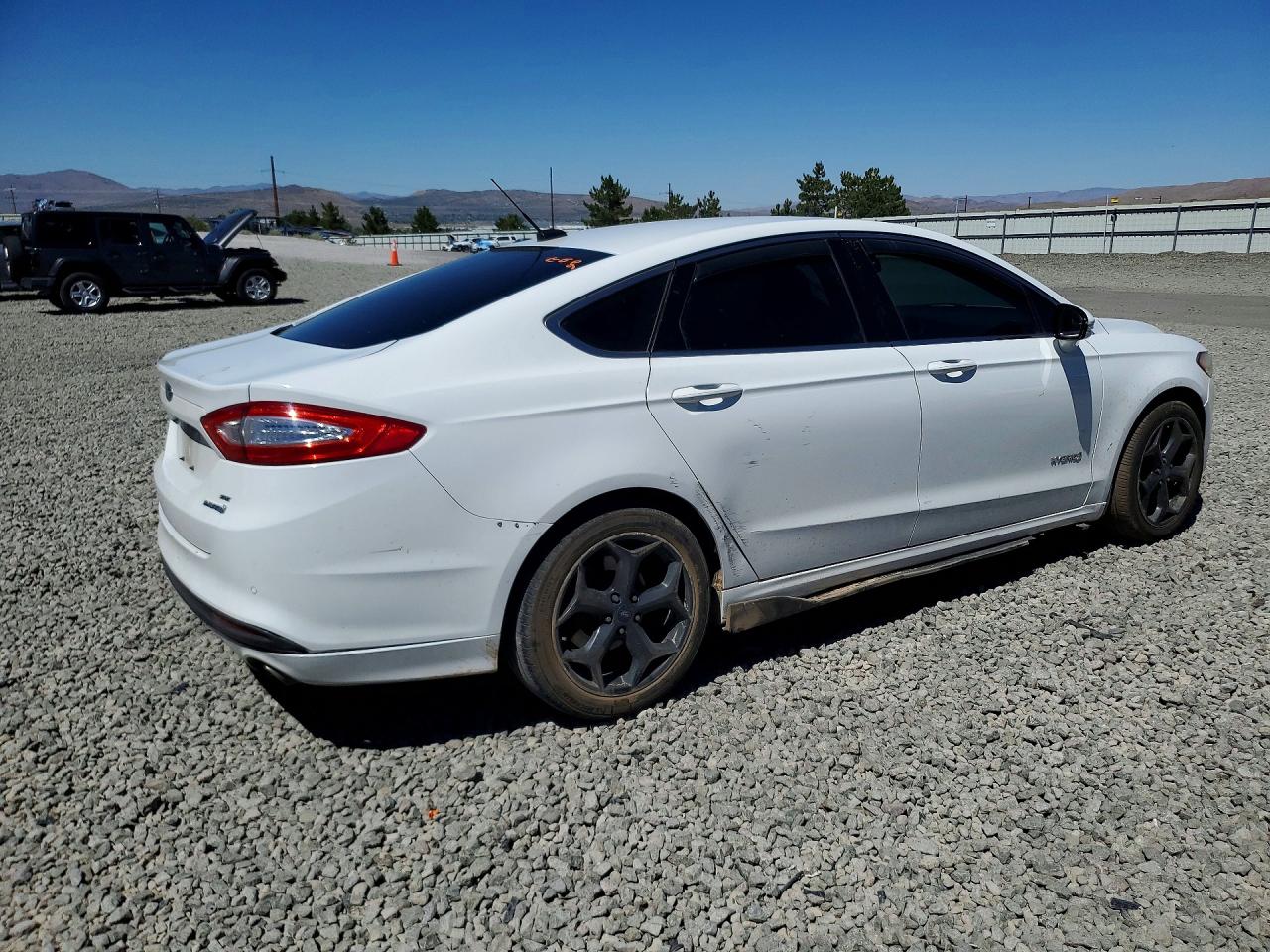 2015 Ford Fusion Se Hybrid White vin: 3FA6P0LU6FR170141