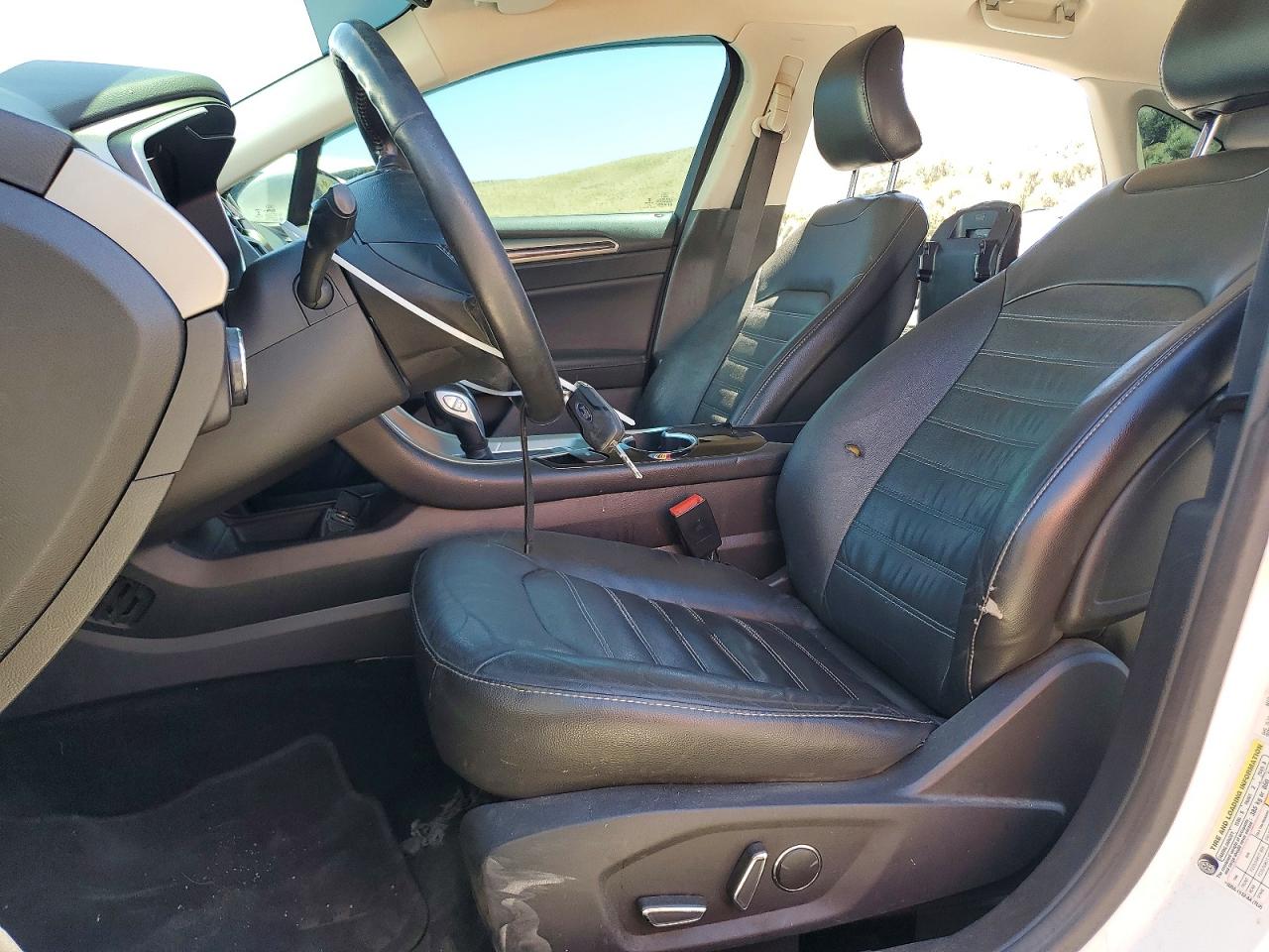 2015 Ford Fusion Se Hybrid White vin: 3FA6P0LU6FR170141