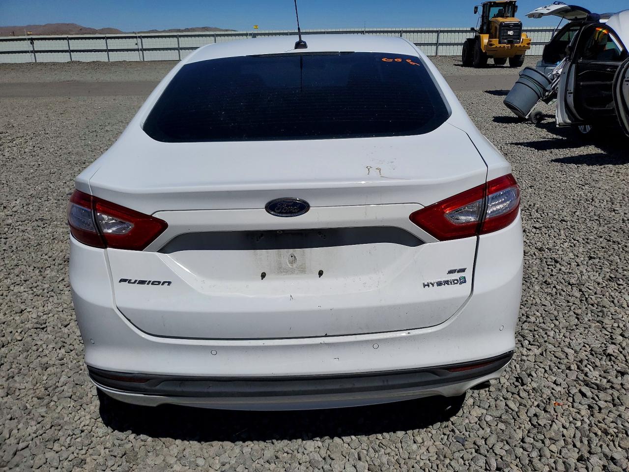 2015 Ford Fusion Se Hybrid White vin: 3FA6P0LU6FR170141
