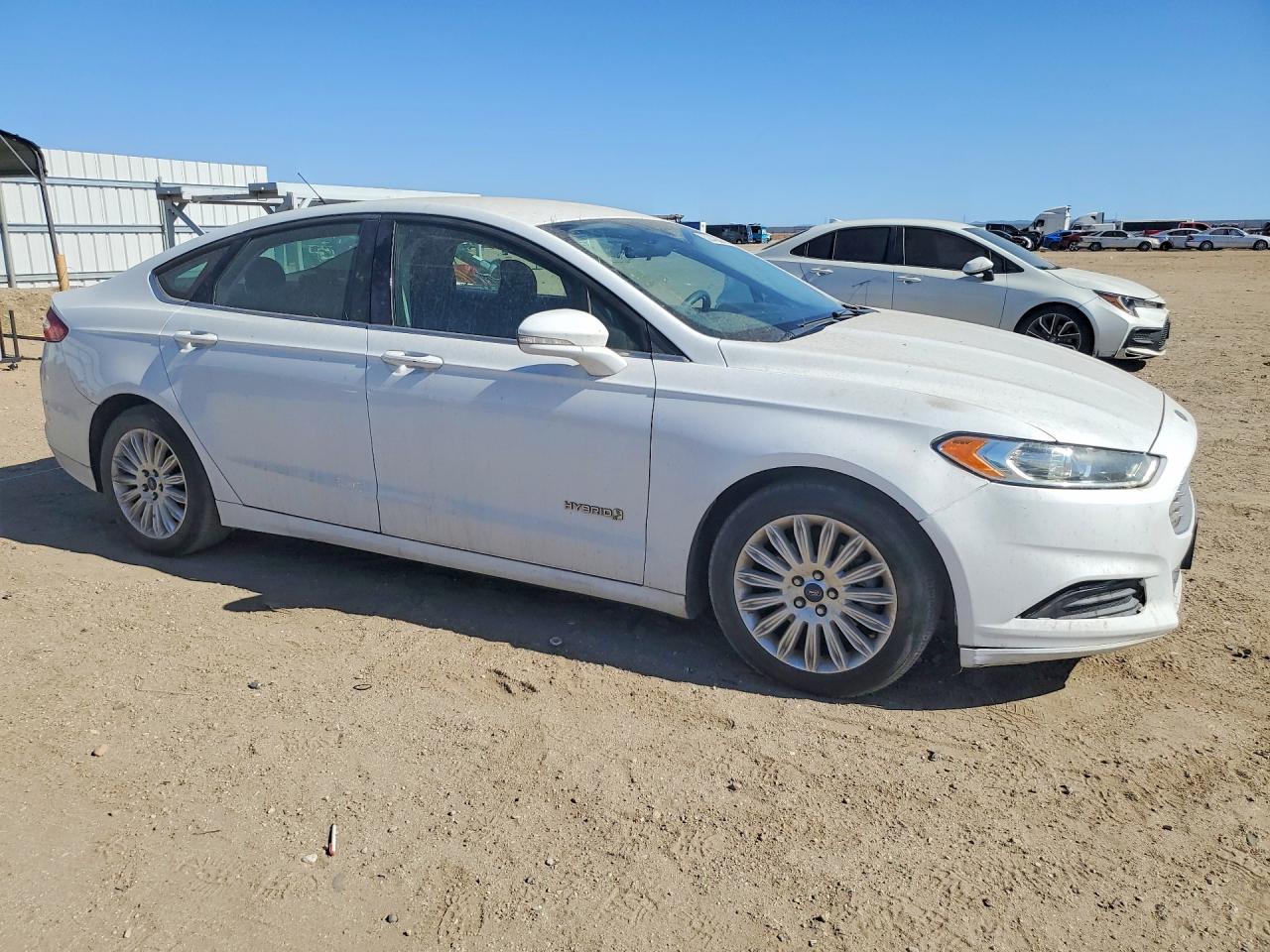 2015 Ford Fusion Se Hybrid White vin: 3FA6P0LU6FR229687